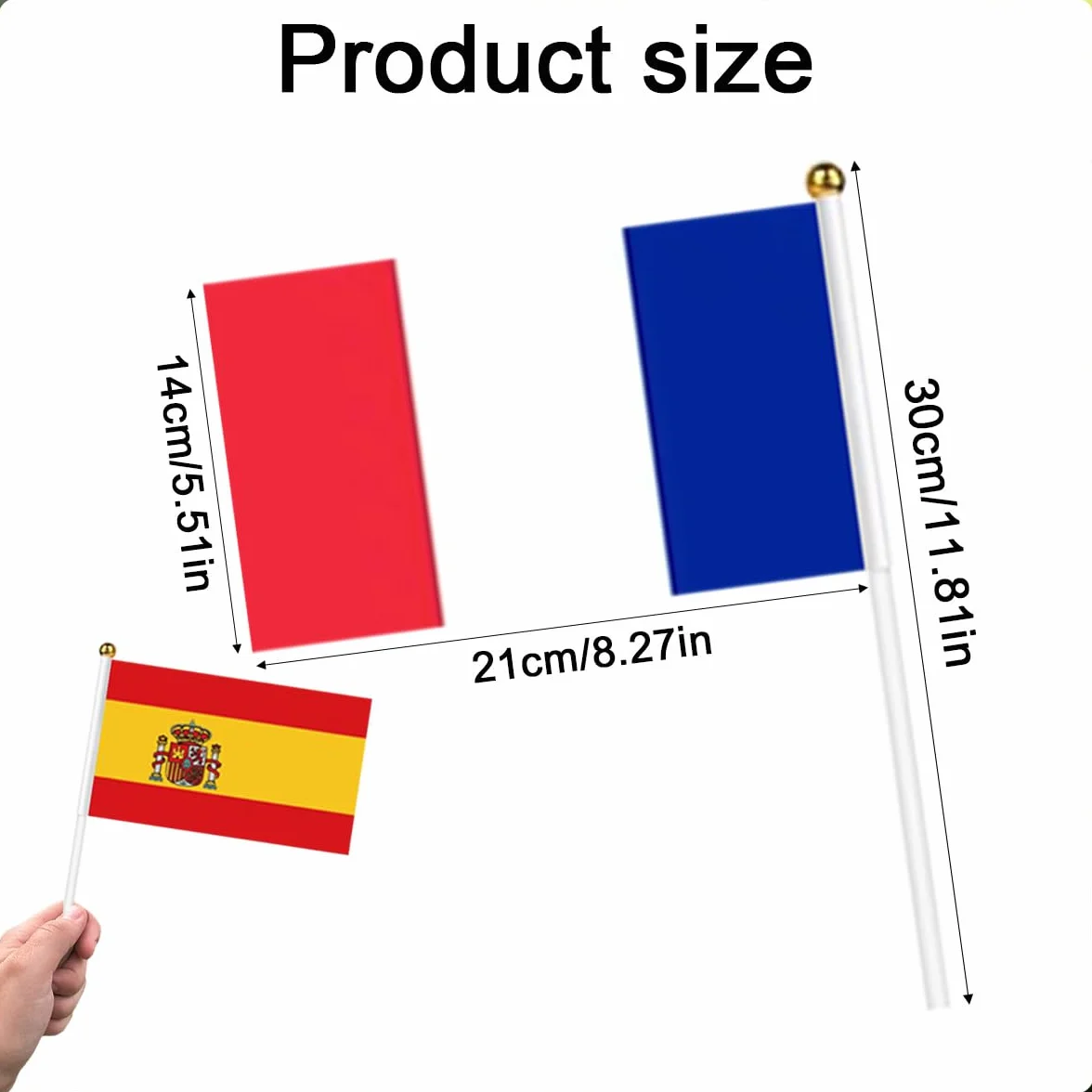 48 flag świata, 2026 Flagi do dekoracji mistrzostw świata, 14 × 21 cm, na mistrzostwa świata, imprezy sportowe, imprezy, dekoracje, mistrzostwa świata w piłce nożnej