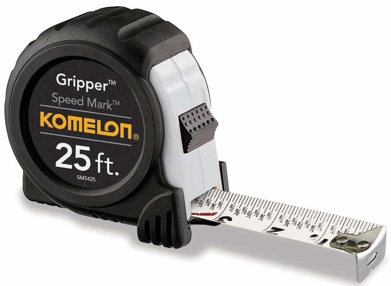 Komelon Sm5425 Speed Mark Gripper stalowa taśma miernicza, biała, 25 stóp