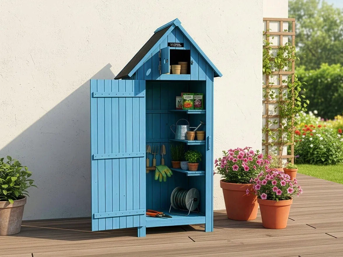 Szafa ogrodowa Cabanon 77 x 54.5 x 179 cm Błękitna