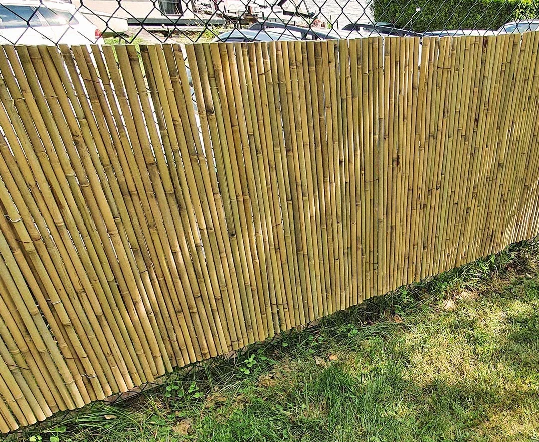 Mata bambusowa Bali 80 x 300 cm stabilna z przewierconym drutem
