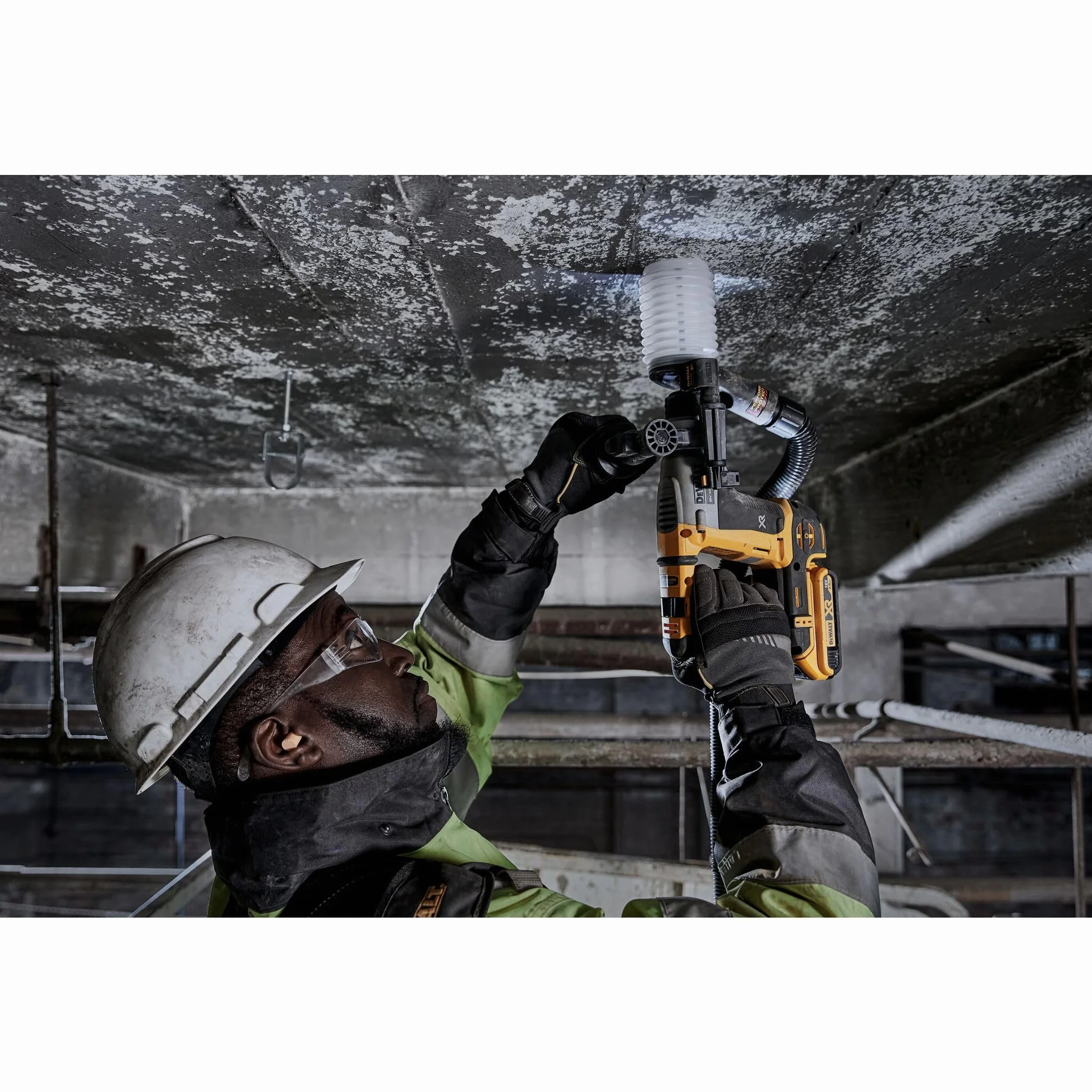 Dewalt 18 V SDS-plus akumulatorowy młot udarowo-obrotowy DCH172NT (16 mm, bezszczotkowy silnik, elektropneumatyczny mechanizm młotkowy, z wbudowanym światłem LED, w zestawie dodatkowy uchwyt, pudełko