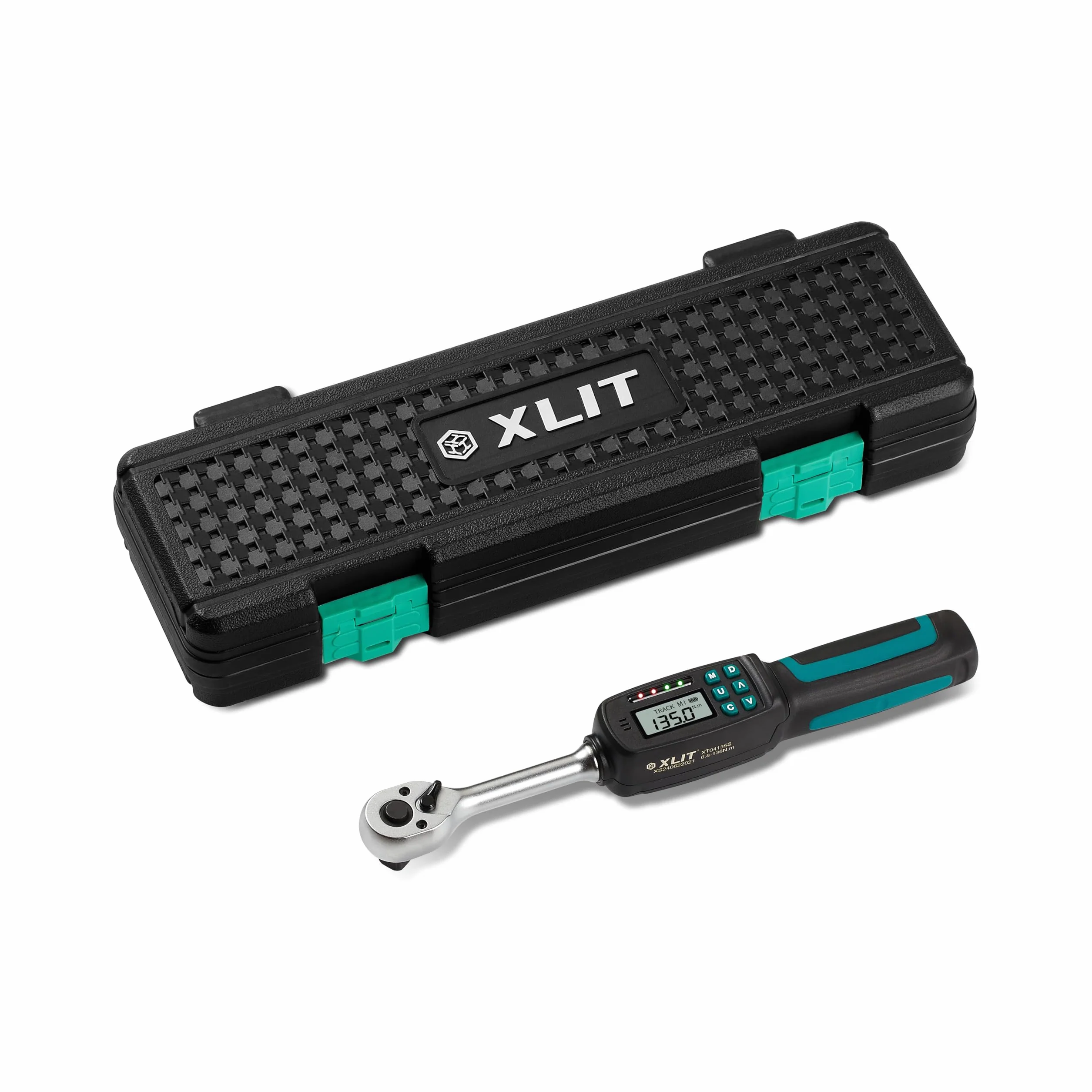 Cyfrowy klucz dynamometryczny z napędem 1/2 cala 5,01-99,49 Ft.lbs./6,8-135 Nm elektroniczne narzędzie precyzyjne funty stóp ± 2% dokładność 999 zestawów danych wyświetlacz LED brzęczyk wibracje