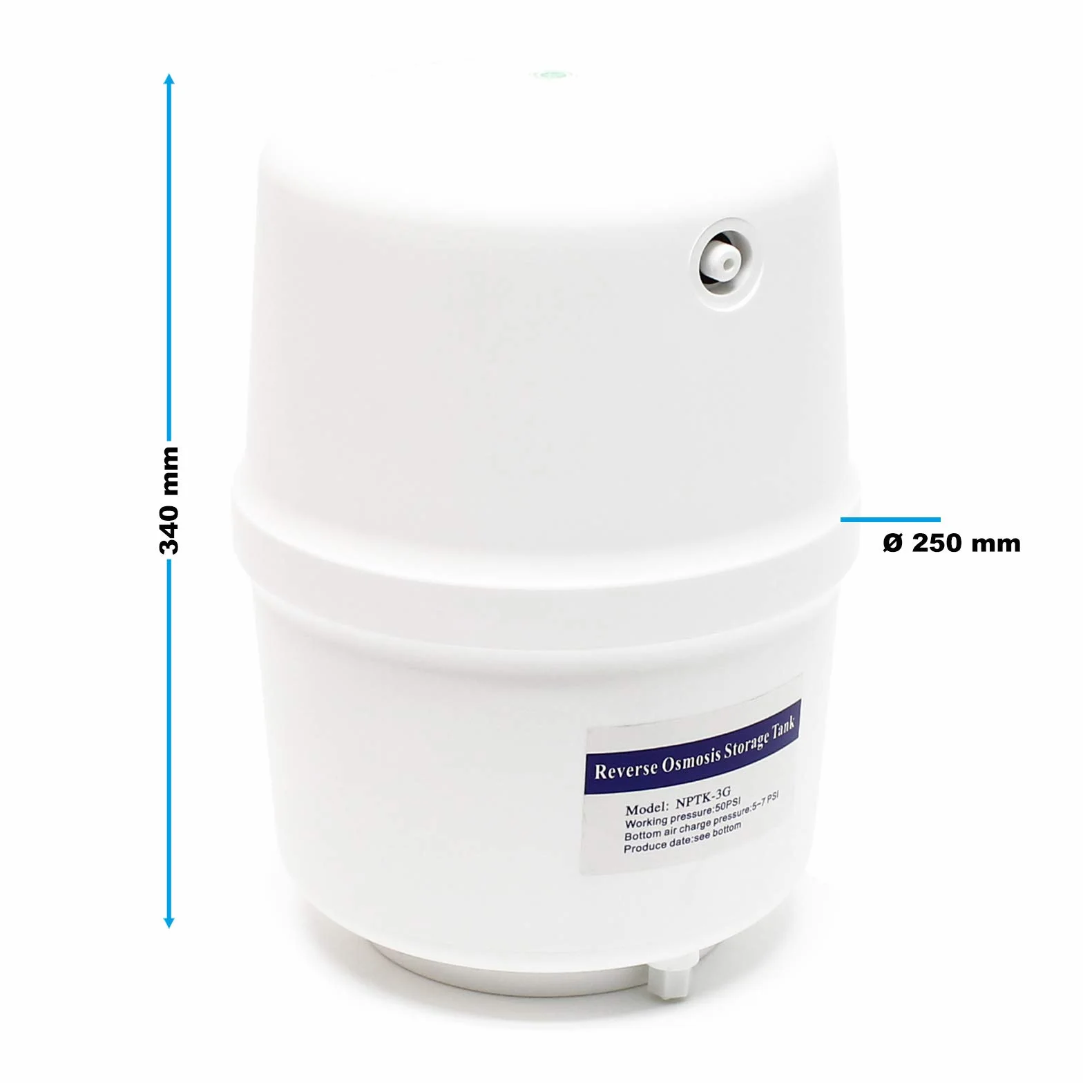 Naturewater NW-RO50-NP35 System odwróconej osmozy 190 litrów/dobę, 5-stopniowy system filtracji wody pitnej, system osmozy ze zbiornikiem