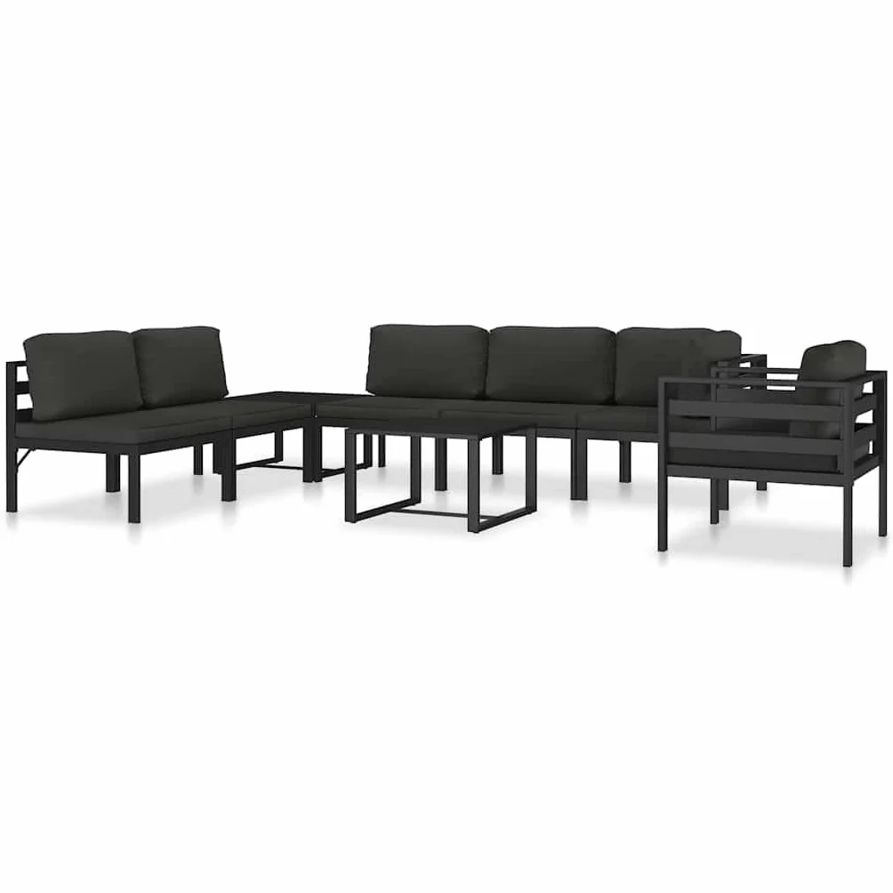 vidaXL Stolik kawowy aluminiowy antracytowy