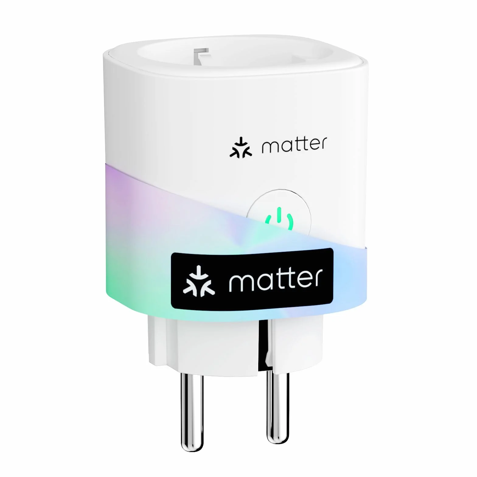 Meross Matter Inteligentne gniazdo zasilające, gniazdo Wi-Fi z licznikiem prądu, obsługa sterowania głosowego, zdalny dostęp, Apple Home, Alexa i Google, 16 A, 1 sztuka