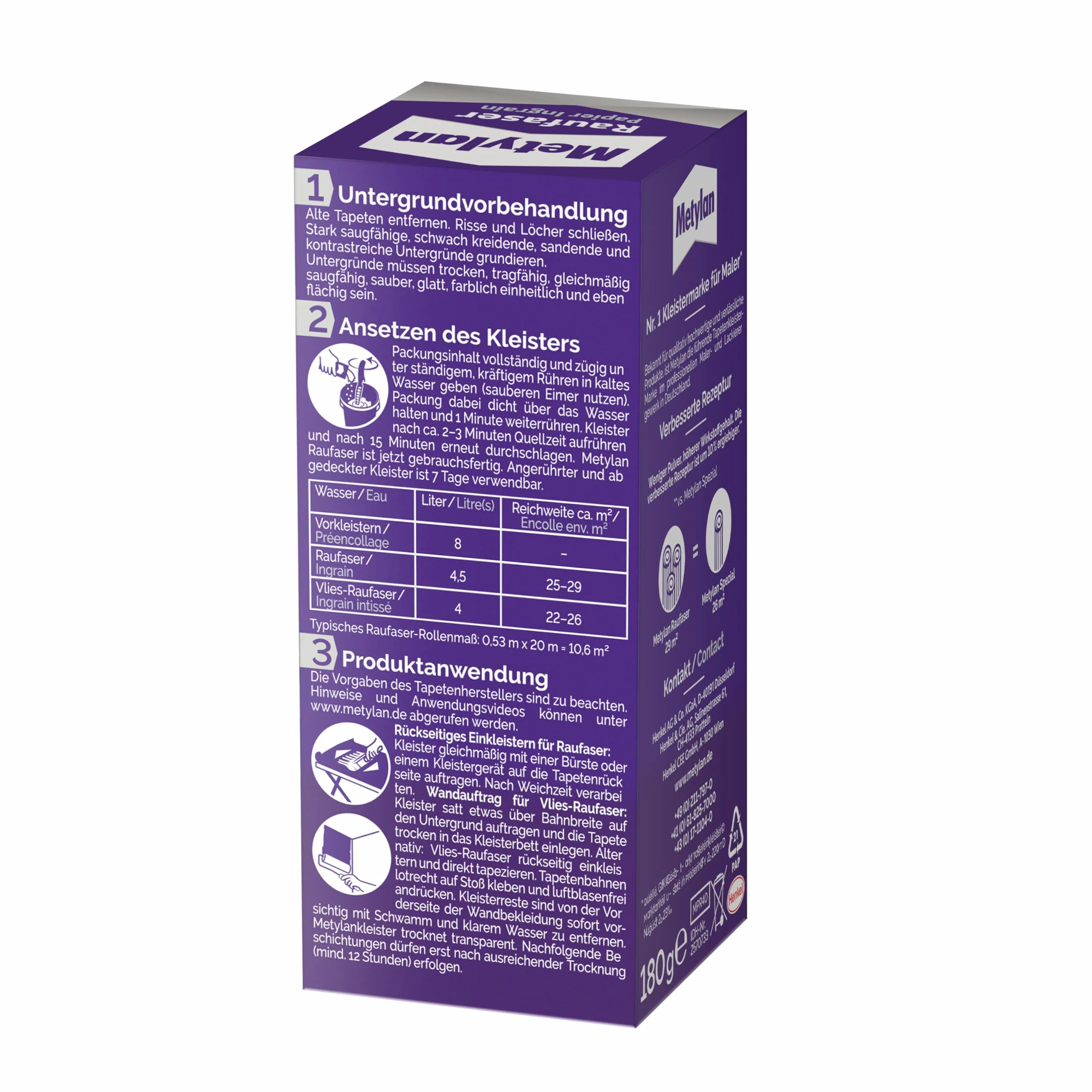 Metylan Klej do Tapet, Przezroczysty, 180 g