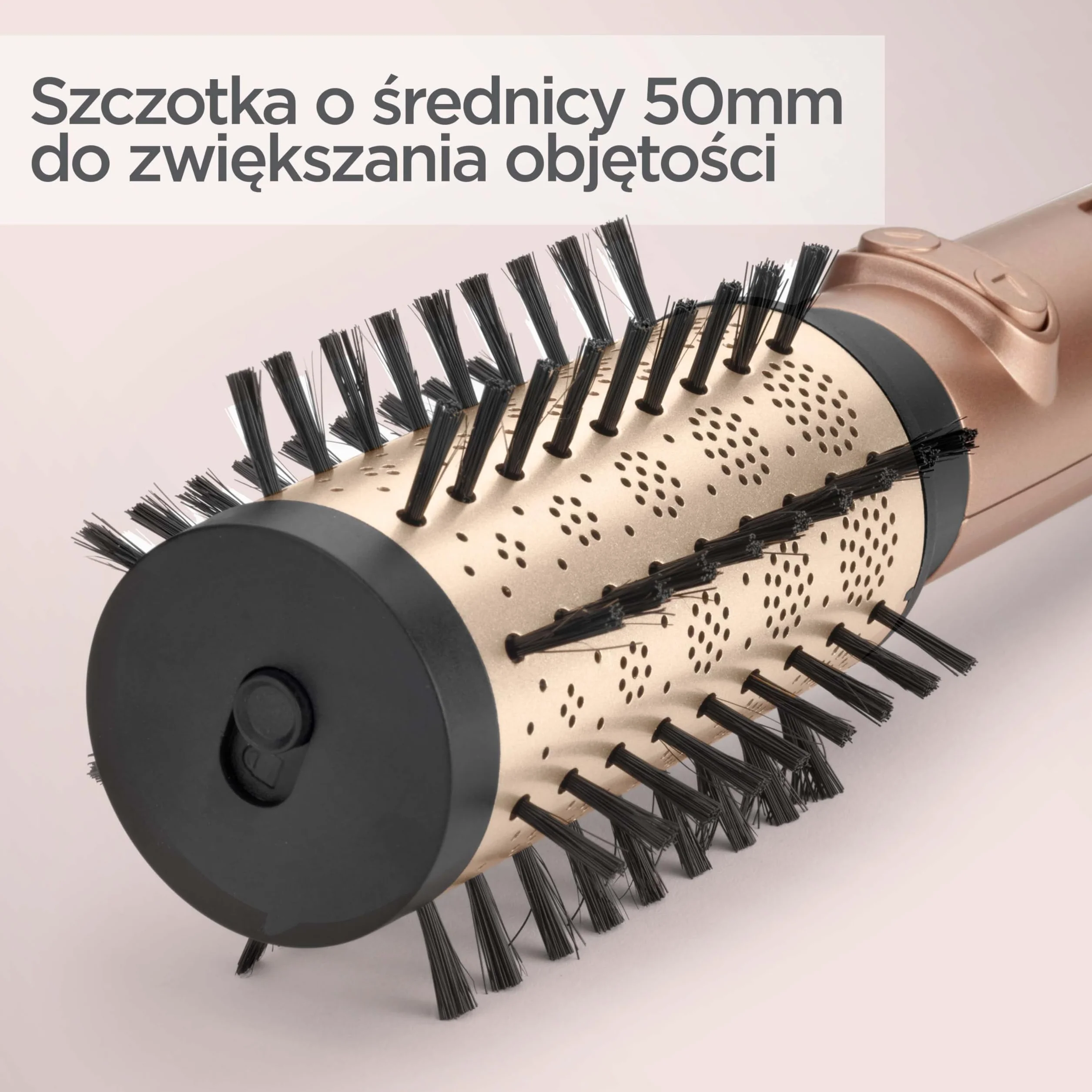 BaByliss Big Hair Dual Hot Air Rotating Brush - 650 W, technologia jonowa, nakładki 50 mm i 40 mm, 2 kierunki obrotu, 2 ustawienia temperatury + zimny nadmuch, czarny, AS952E