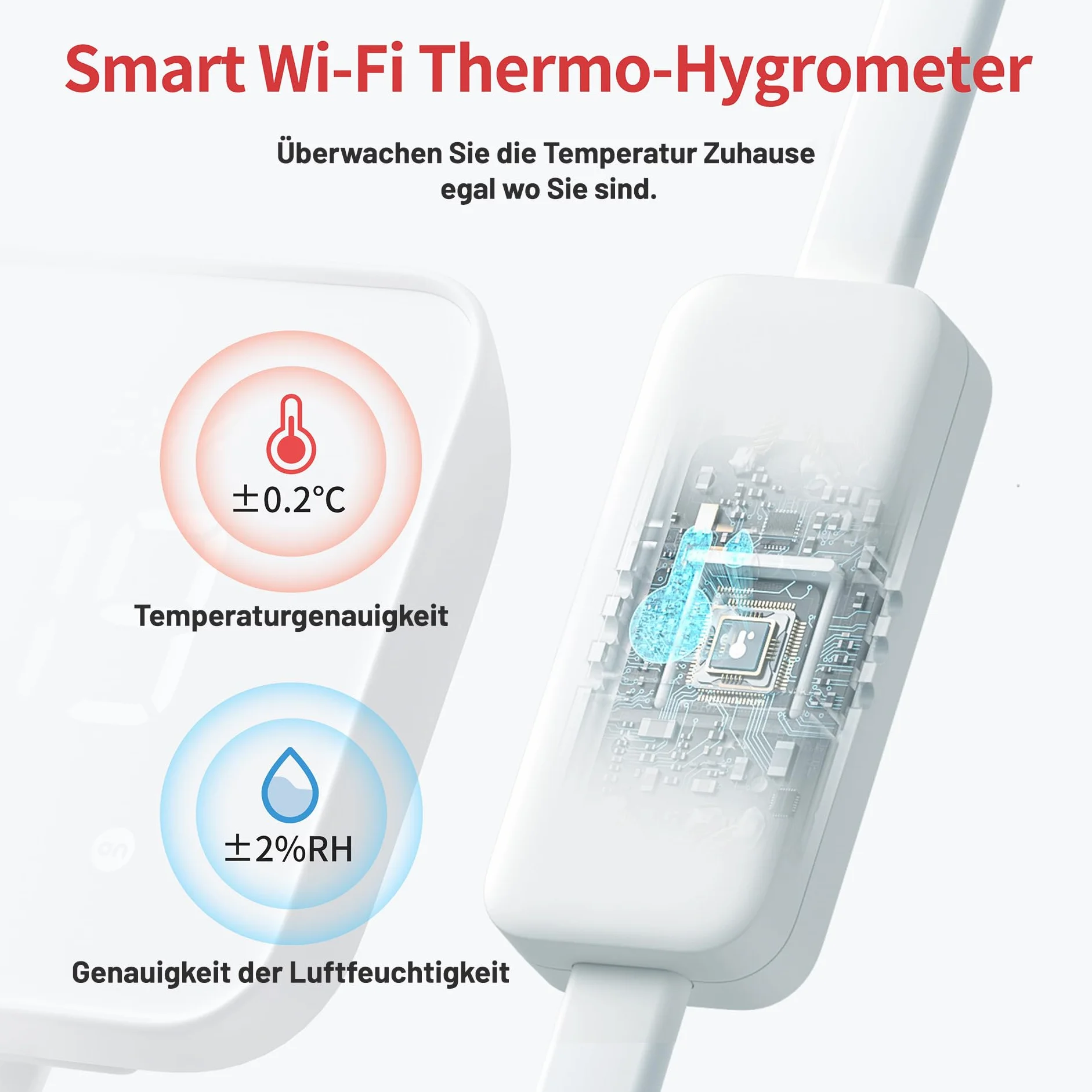 SwitchBot Hub 2, bezprzewodowy termometr higrometr, pilot na podczerwień, łączy SwitchBot z siecią Wi-Fi (2,4 GHz), kompatybilny z Alexa i Google Assistant