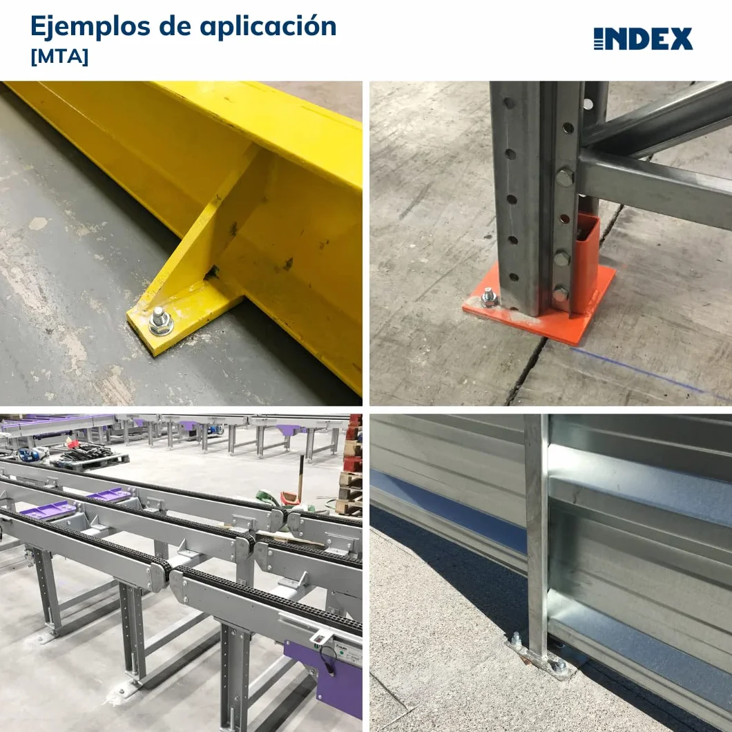 INDEX Fixing Systems 50 sztuk kotw do dużych obciążeń, ocynkowane, M12 x 90 mm, średnica 12 mm