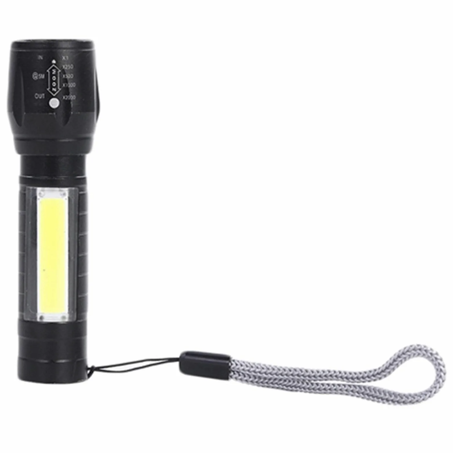 Bardzo długa latarka elektryczna w trybie gotowości Mini XPE Latarka ze stopu aluminium Silne światło Zoom Długi-USB Wielofunkcyjna latarka wielokrotnego ładowania jako Power Bank i akcesori