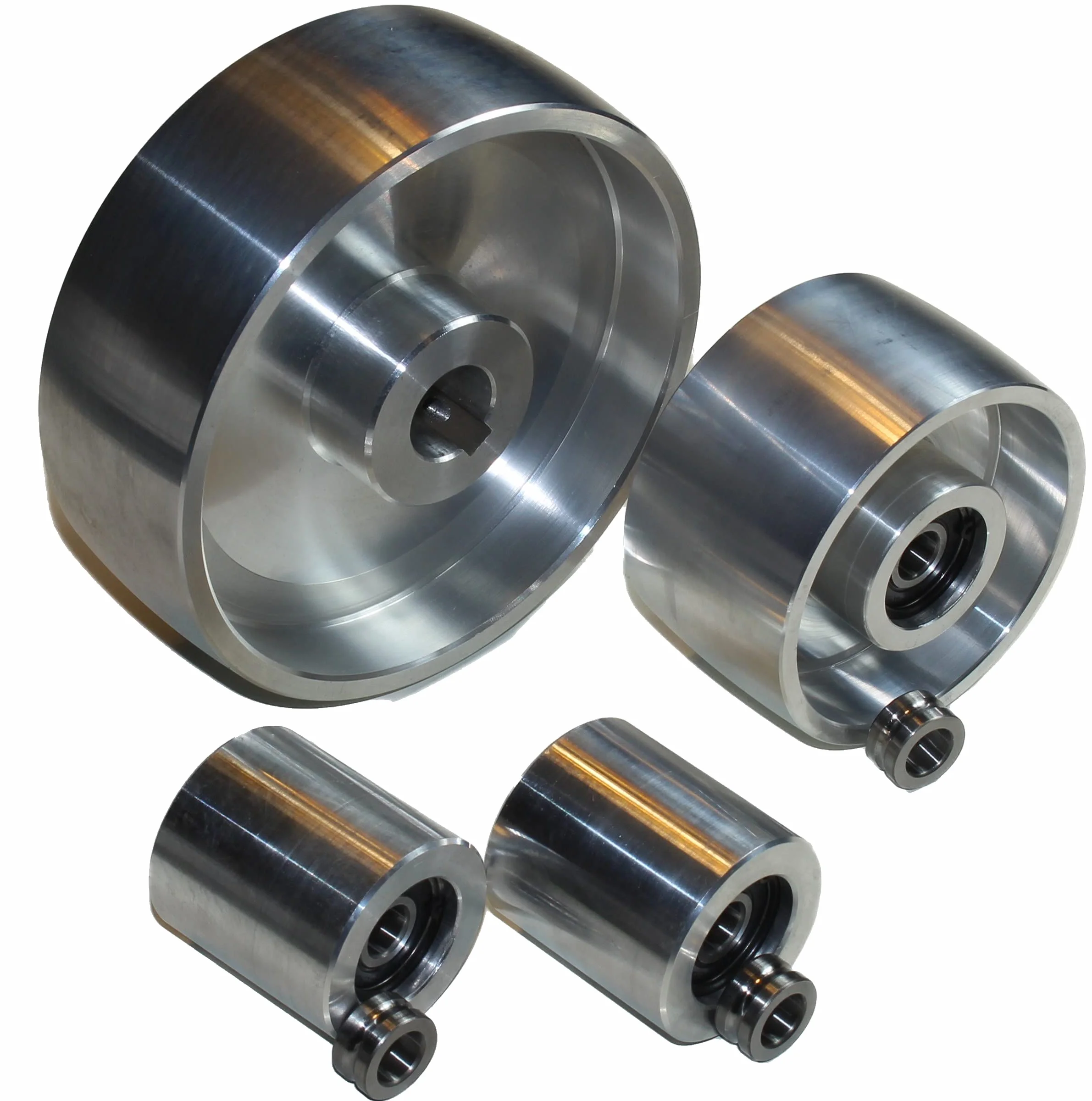 (AL6 -Tracking 4 trzpień 24) frezowana CNC zestaw kół do szlifierek nożowych 158 mm napęd 24 mm trzpień 100 mm tor 51 mm Idler