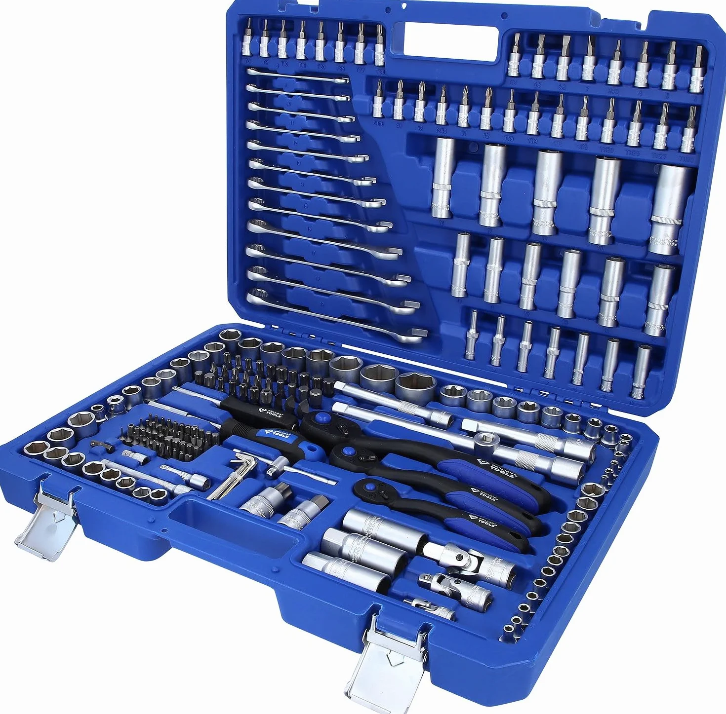 BRILLIANT TOOLS BT023216 Zestaw kluczy nasadowych, 216-szt., 1/4", 3/8", 1/2" [Powered by KS TOOLS]