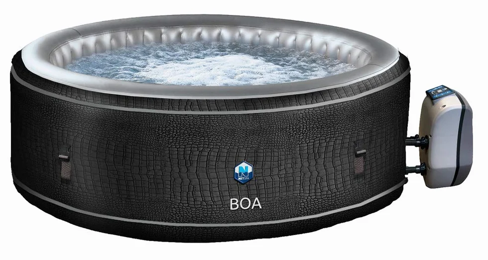 N NetSPA Okrągłe Nadmuchiwane Spa XL Rodzinne 5/6 Miejsc SP-BOA155 Przenośne PCV Ogrzewanie Pompka Filtracyjna 800l 195x70cm
