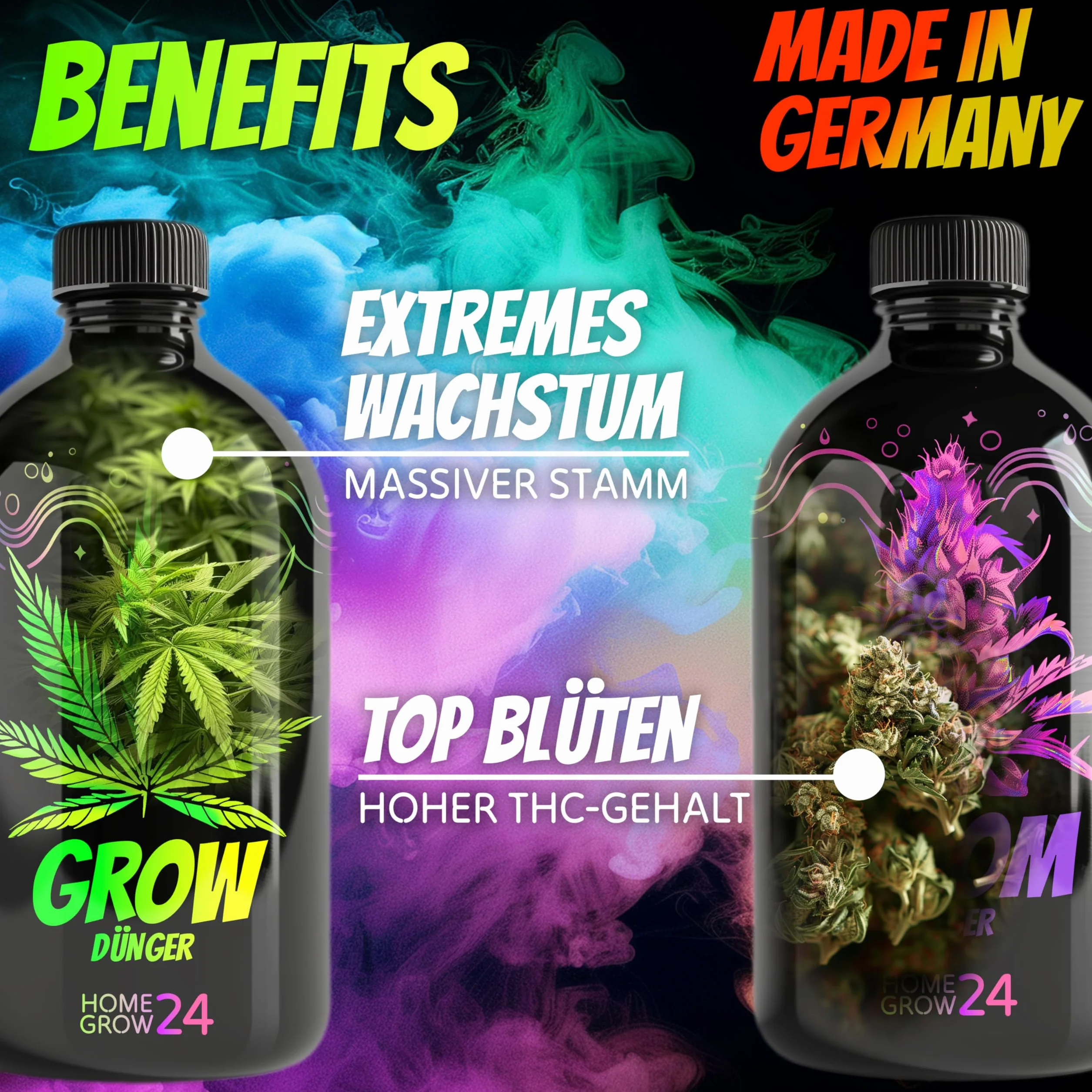 Homegrow24 Cannabis Trio Zestaw nawozów 3 x 500 ml