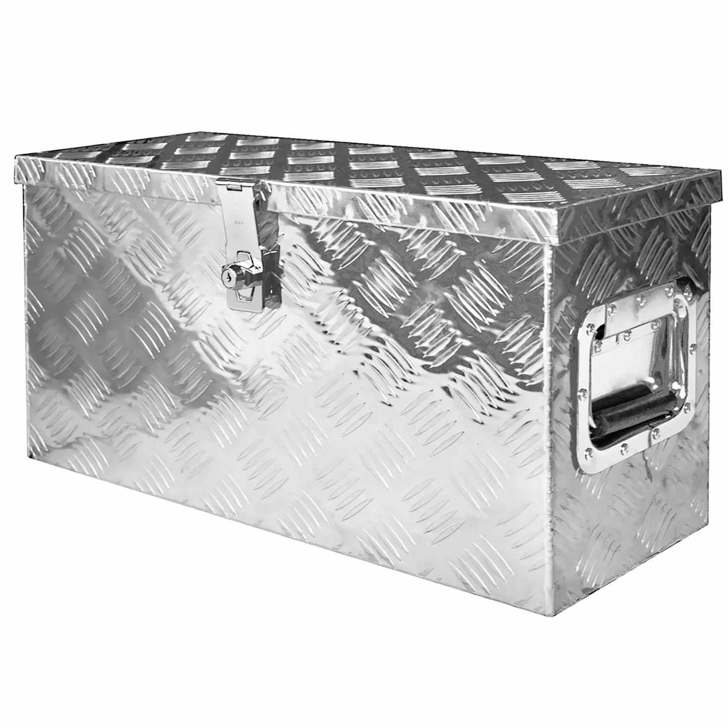 Skrzynka aluminiowa z pokrywką, aluminiowa skrzynka transportowa, z zamkiem V2Aox