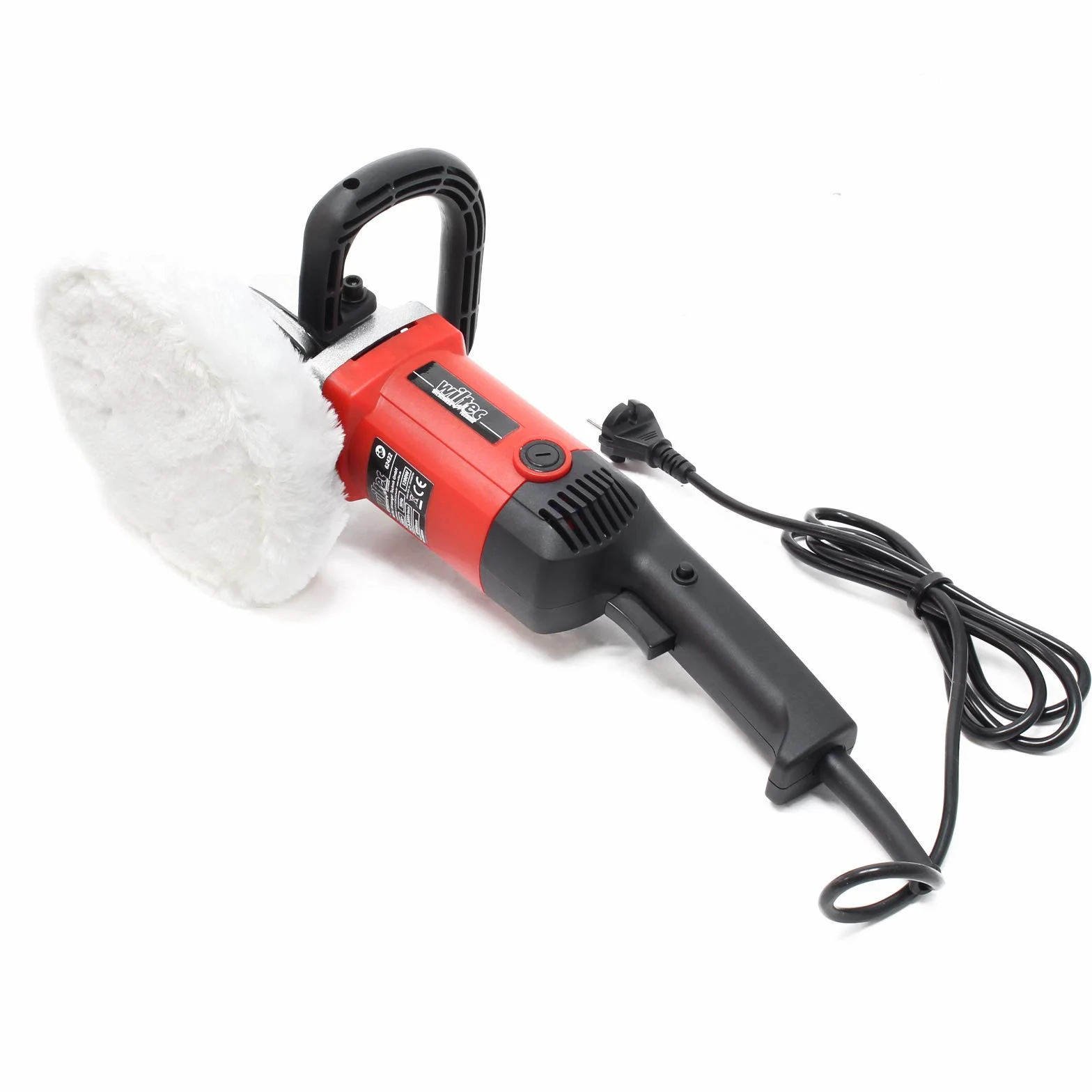 Wiltec polerka samochodowa 1200W do 3000 obr/min, polerka z 6 poziomami z 2 padami, szlifierka tarczowa, szlifierka rotacyjna