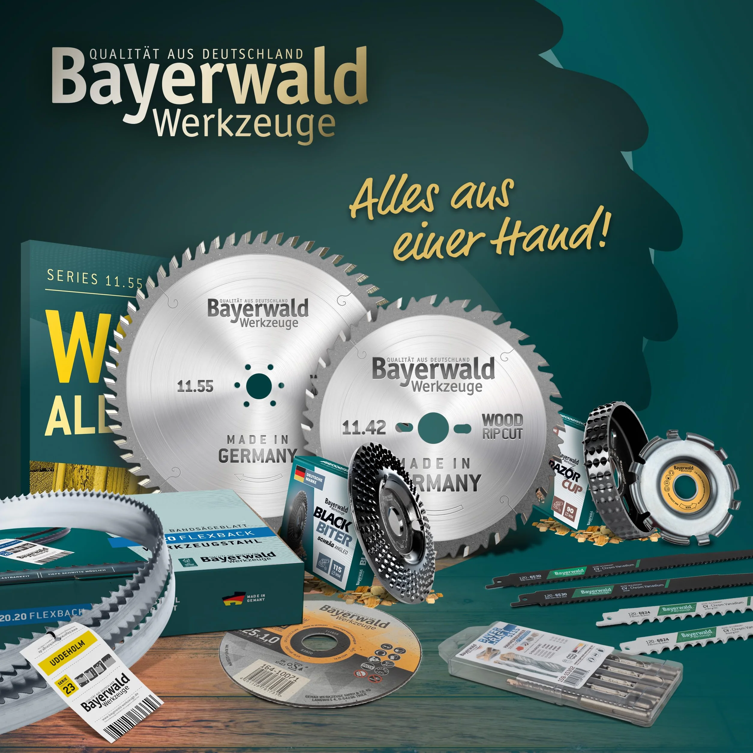 Bayerwald brzeszczot do piły taśmowej ze stali narzędziowej – 1712 x 13 x 0,36 x 6 / drewno, metale nieżelazne, tworzywo sztuczne, cienkie blachy/taśma do piły pasuje do Metabo. Elektra Beckum i wielu