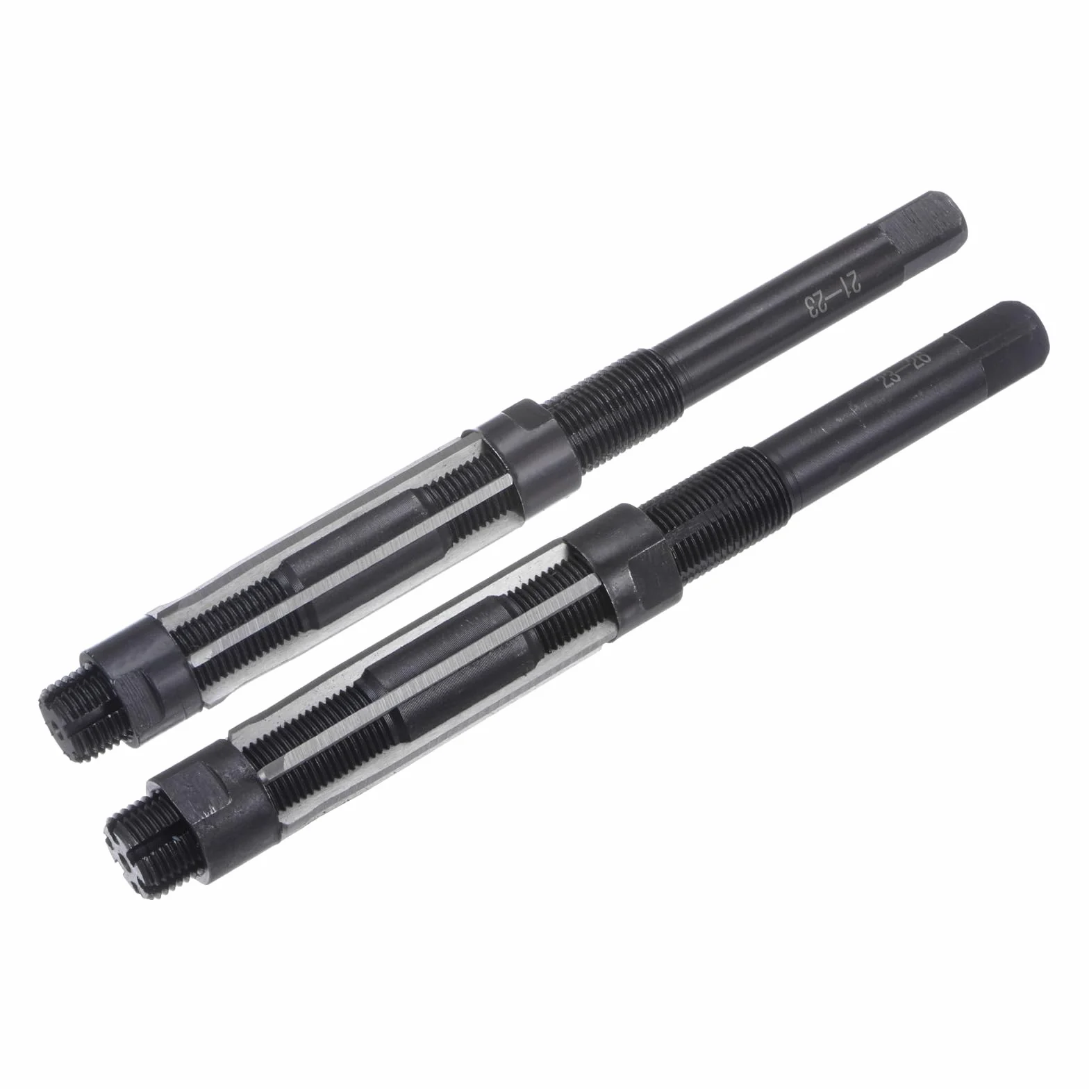 QUARKZMAN 2 szt. Zestaw rozwiertaków ręcznych 21 mm-23 mm 23-26 mm regulowany H8, rozwiertaki metryczne wiertło do otworów z metalu do drewna, 6 fletów prostych