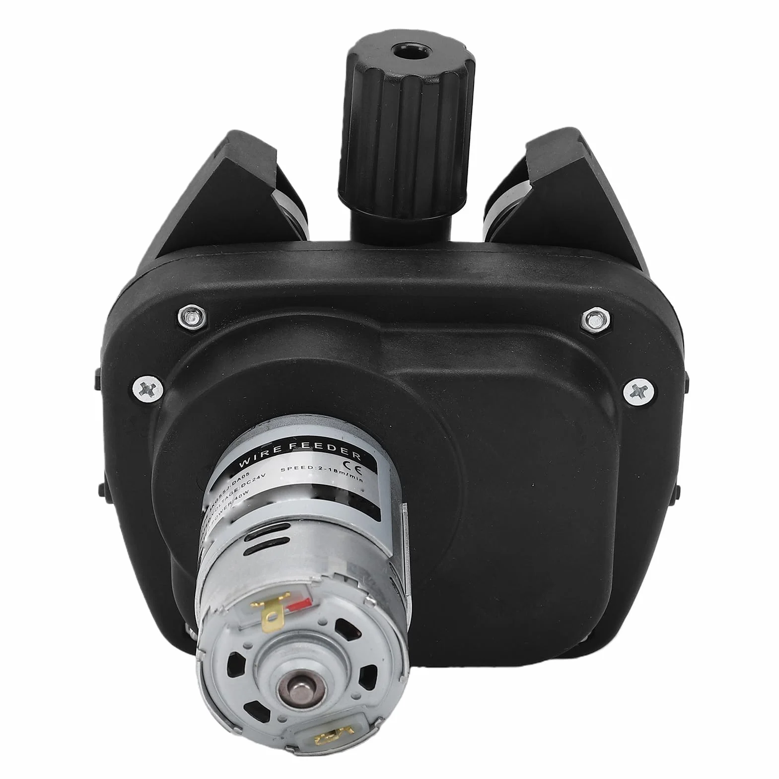 Ejoyous Silnik Podajnika Drutu Spawalniczego MIG, 4-rolkowy Podajnik Drutu ABS, 40 W 1,5 A 2 do 18 M na minutę dla o średnicy 0,8 do 1,0 Mm, Pokrętło Regulacji Skali, Naprawy i Wymiany Spawarki
