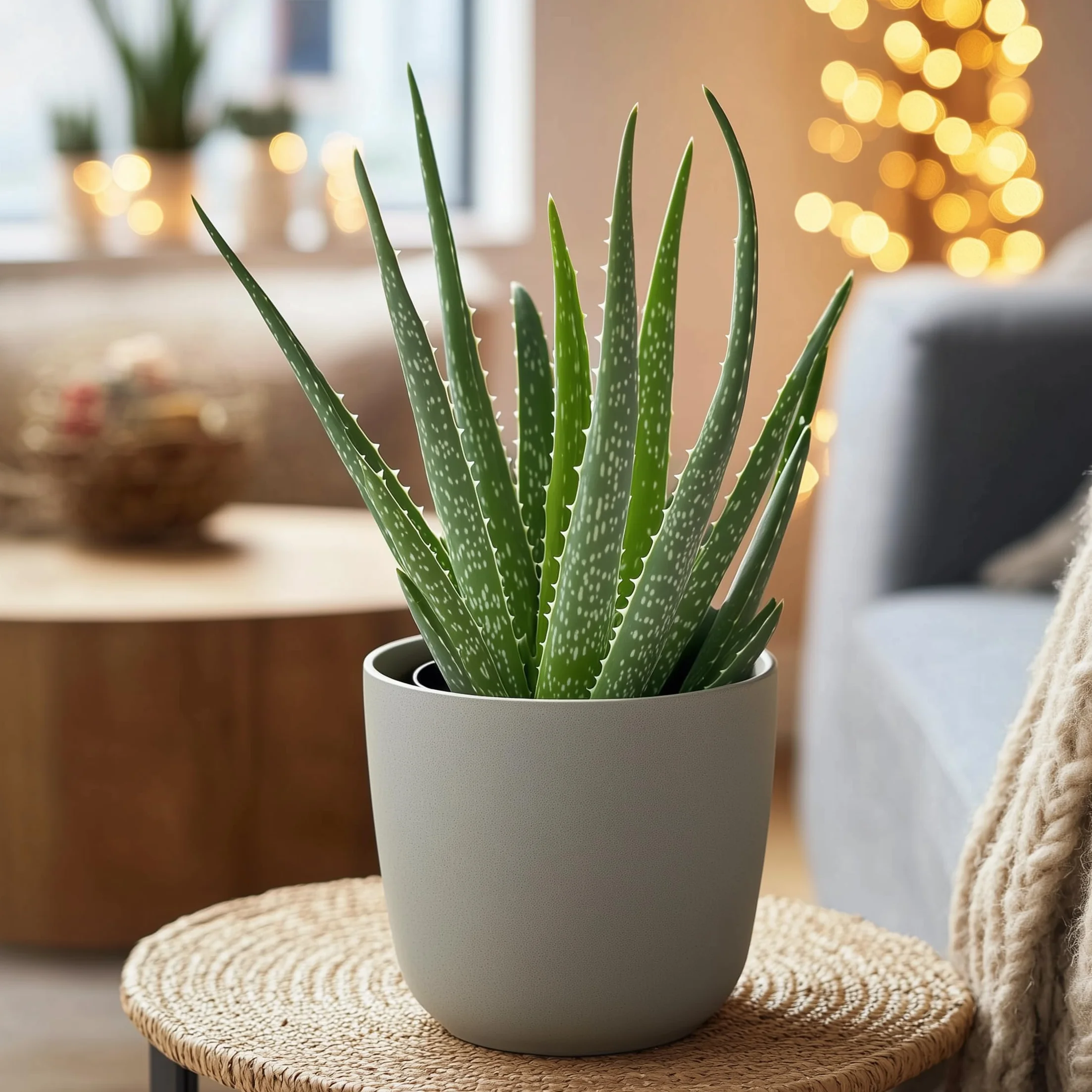 Aloes Aloe Vera Zestaw 4 sztuk Doniczka 10cm Wysokość 20-30cm