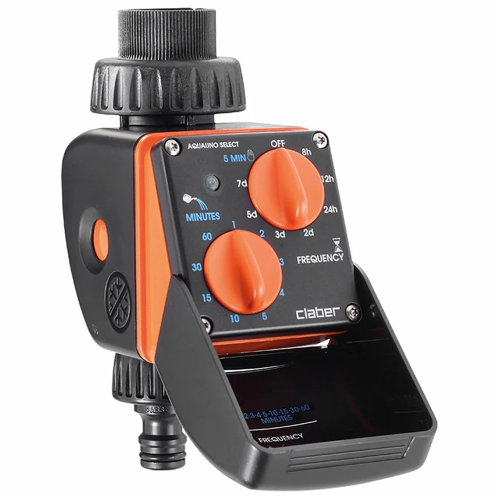 Claber 8423 Aquauno Select elektroniczny komputer wodny czarny pomarańczowy szary