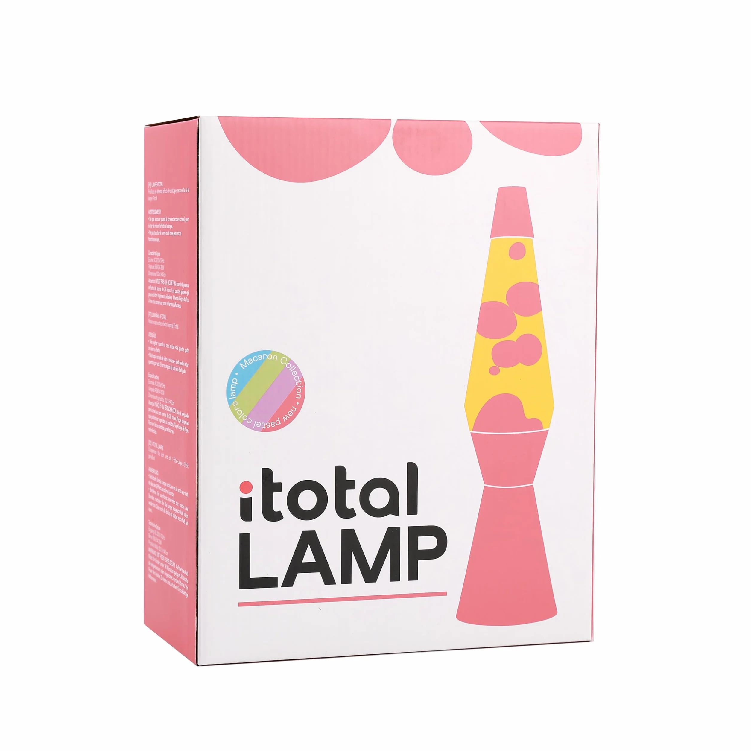 I-TOTAL® - Spaceship kolorowa lampa lawowa, hipnotyczny efekt bąbelków, retro design, płynny wosk, relaksujące światło, dekoracyjna lampa do domu i biura (czerwona podstawa, żółty płyn i czerwony wosk