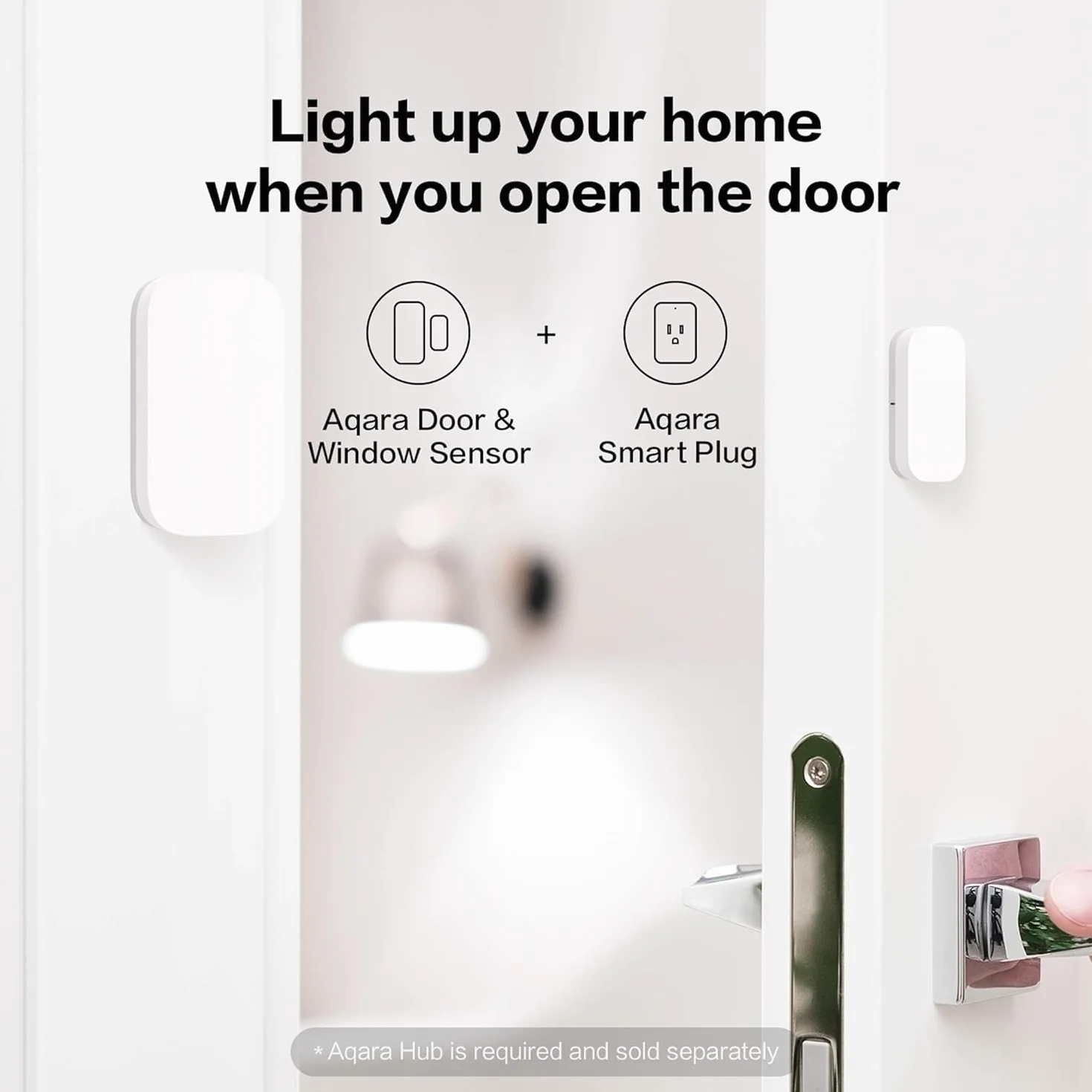 Aqara Czujnik Otwarcia Drzwi i Okien, WYMAGANY HUB OD AQARA, Zigbee, Bezprzewodowy Miniczujnik Kontaktu do Systemu Alarmowego i Automatyzacji Domu, Kompatybilny z HomeKit, Alexa, Działa z IFTTT