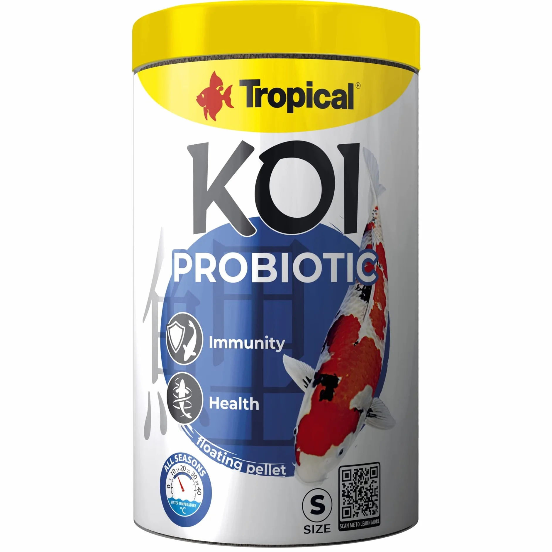 Pokarm w formie pływającego pelletu dla ryb w oczkach wodnych KOI PROBIOTIC PELLET SIZE S 1000ml / 320g