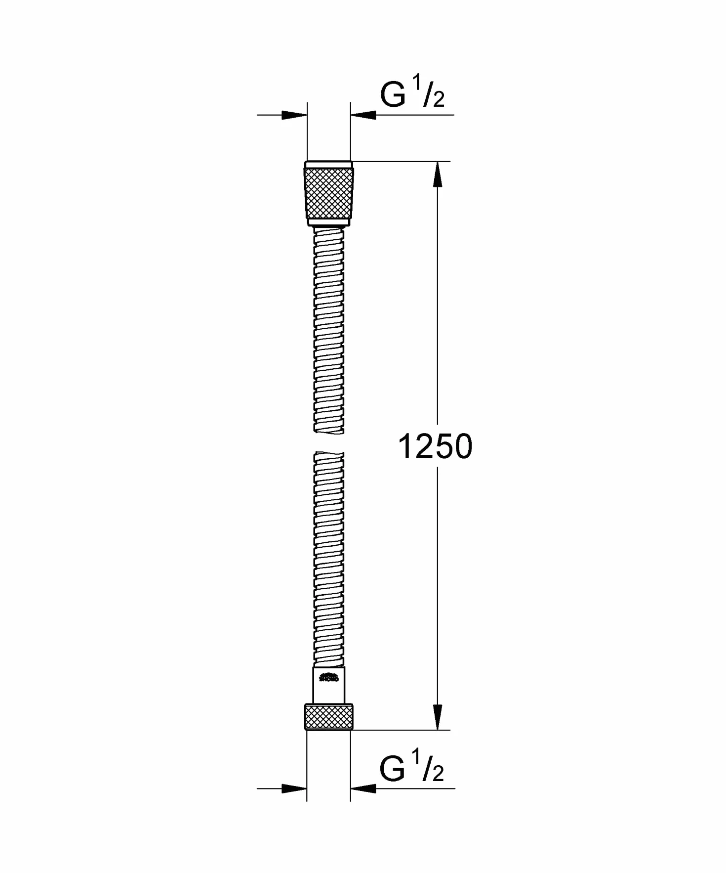 Grohe VitalioFlex Metal hose 1250 mm