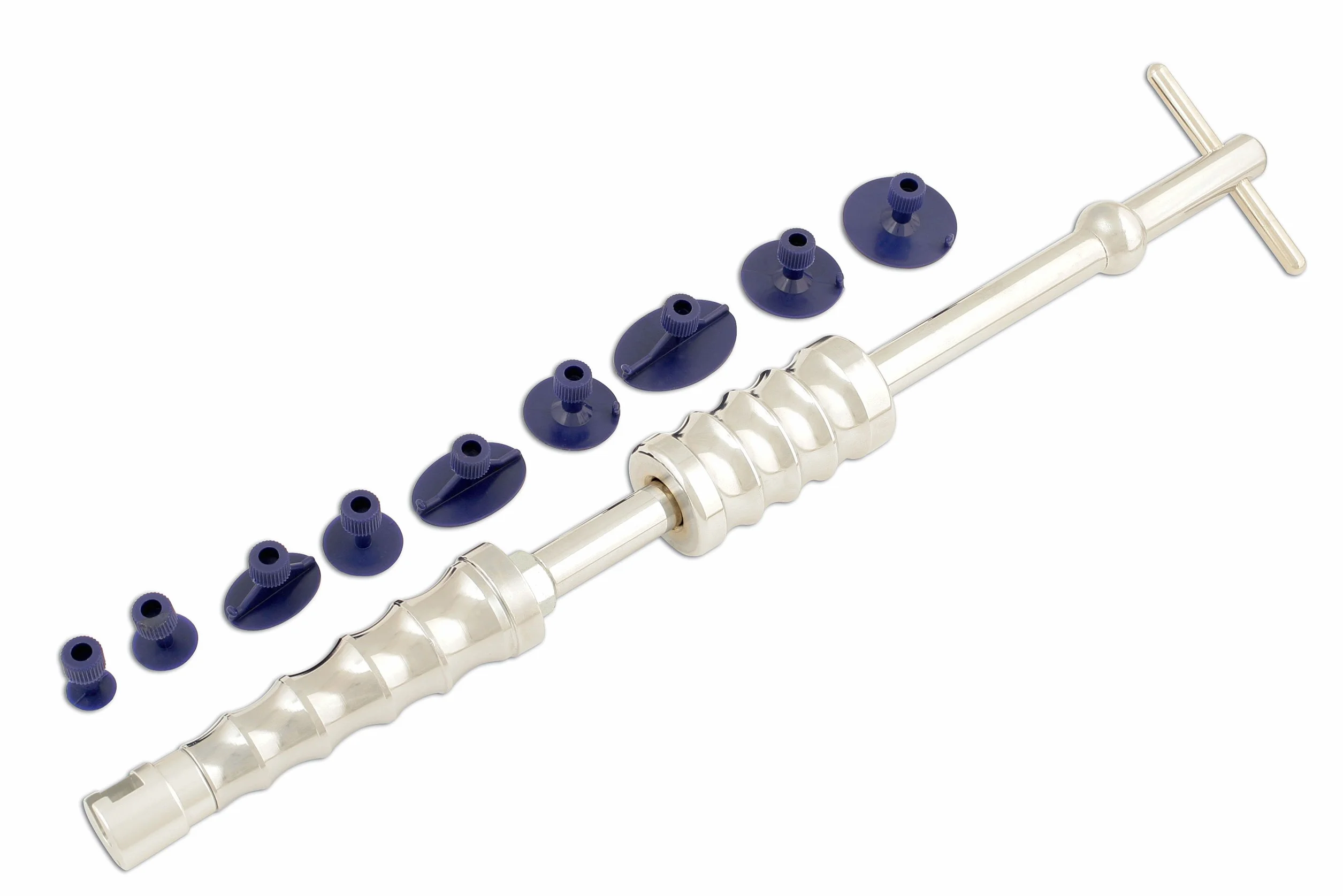 Power-Tec 92376 młotek ślizgowy z nakładkami klejowymi, zestaw 9 sztuk
