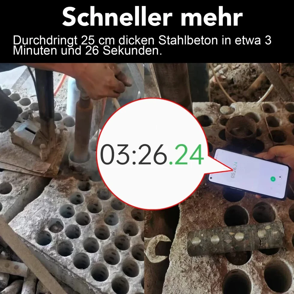 Melko Diamentowa koronka wiertnicza rdzeniowa wiertło rdzeniowe Ø 220 mm koronka wiertnicza - długość użytkowa 400 mm - wiertło do wiercenia do muru, granitu, żelbetonu, kamienia naturalnego, betonu, płyt gipsowo-kartonowych
