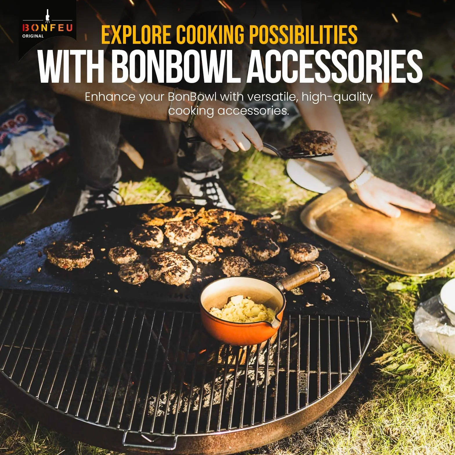 BonFeu BonBowl Brasero na świeżym powietrzu - 100 cm grill ze stali Corten na słodkie wieczory