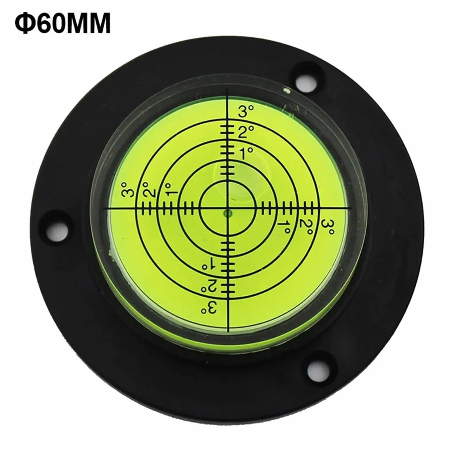 1 x okrągła poziomica do poziomicy z otworami montażowymi średnica 50 mm-100 mm | 1 x okrągły poziom bąbelków spiralnych o średnicy 50 mm - 100 mm (obudowa DIA-100 mm)