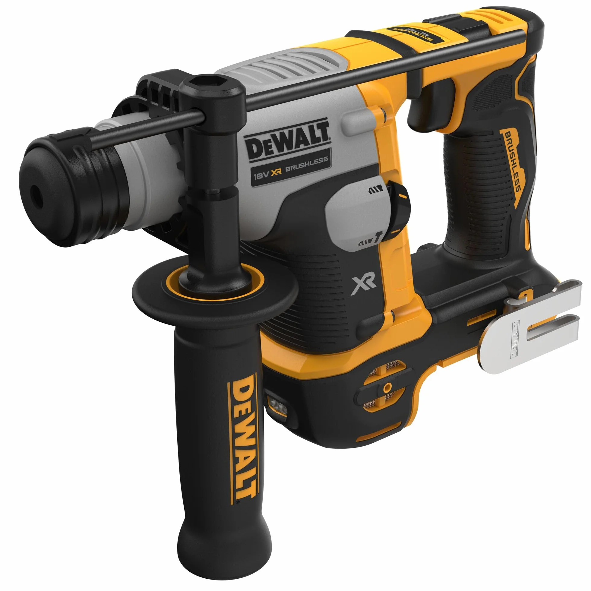 Dewalt 18 V SDS-plus akumulatorowy młot udarowo-obrotowy DCH172NT (16 mm, bezszczotkowy silnik, elektropneumatyczny mechanizm młotkowy, z wbudowanym światłem LED, w zestawie dodatkowy uchwyt, pudełko