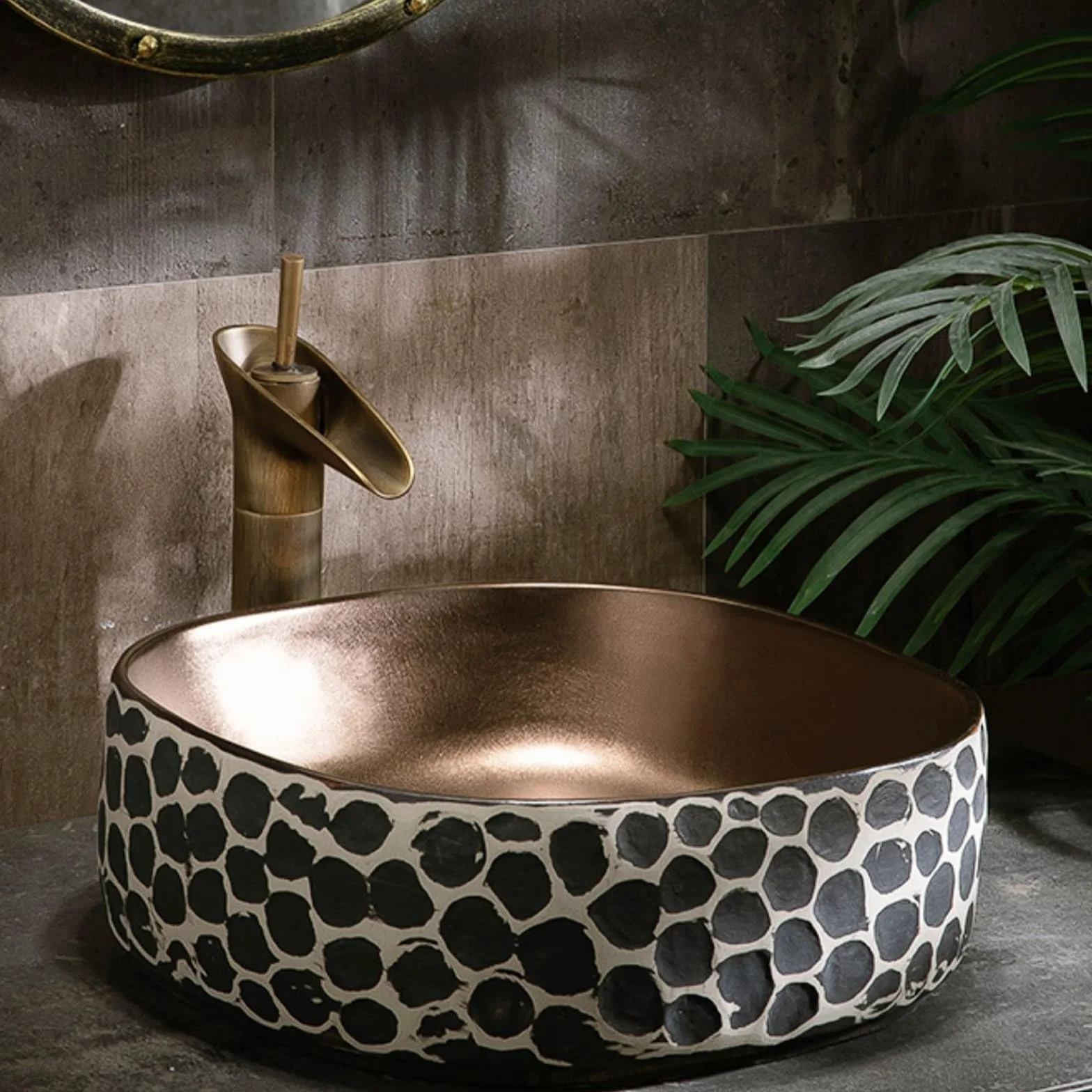 Kwadratowa ceramiczna umywalka łazienkowa 43 cm, stylowa umywalka nablatowa, kompletny zestaw odpływowy do nowoczesnej szafki toaletowej, idealny do użytku domowego i komercyjnego