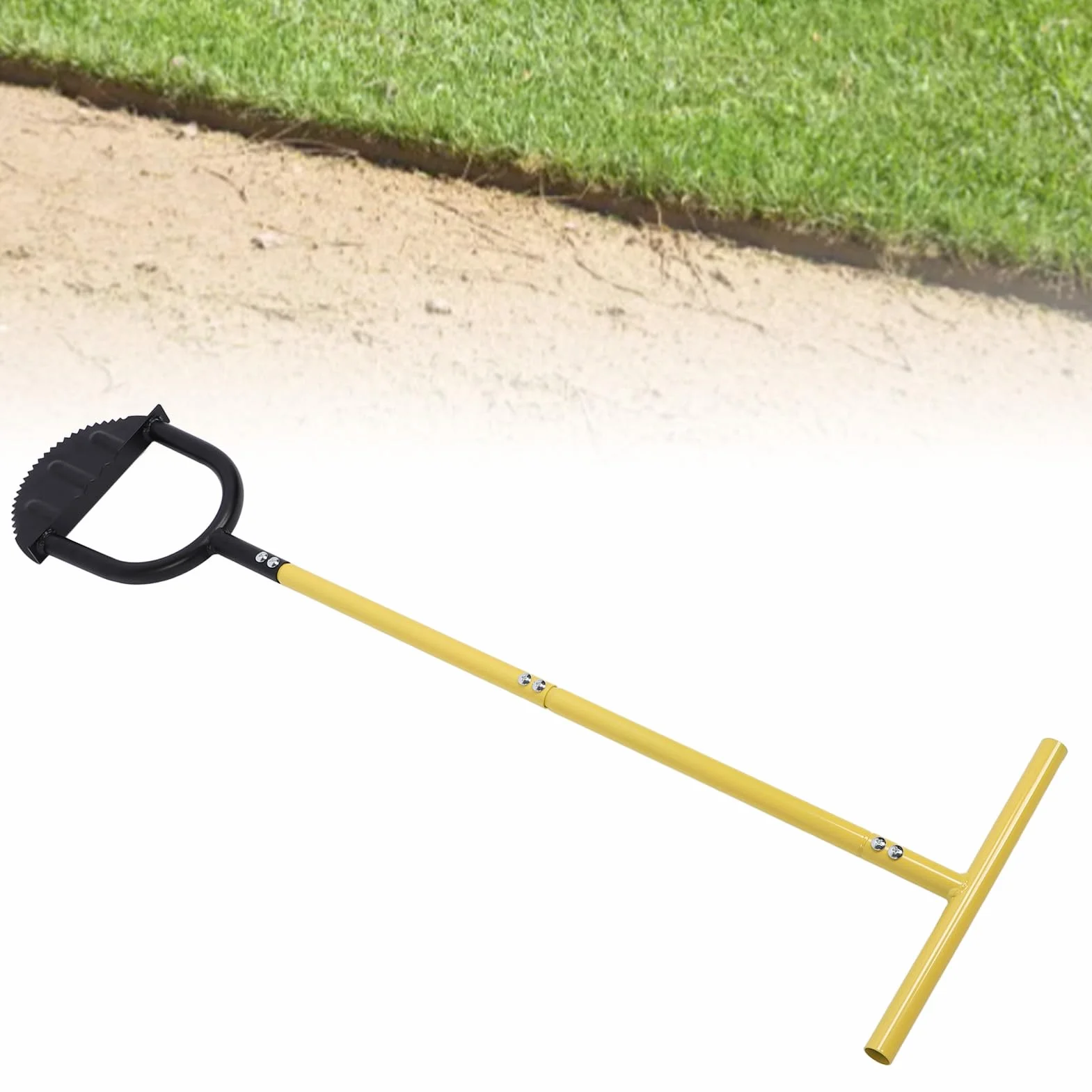 Ręczny Half Moon Edger, Garden Edger Hand Trzmowanie łopaty Half Moon Lawn Edger z Przedłużonym Słupem 96 Cm do Utrzymania Krawędzi, łopaty