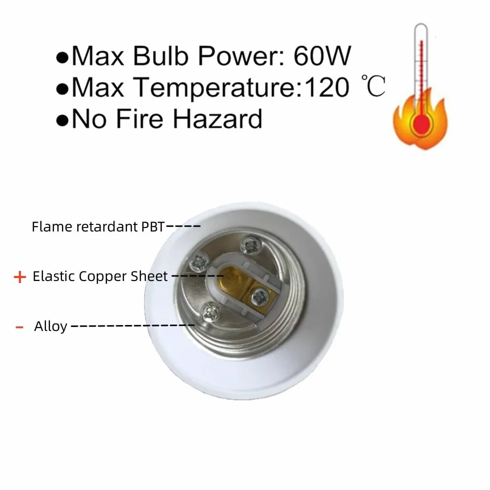 6 sztuk GU10 na E27 adapter cokołu lampy do lamp LED