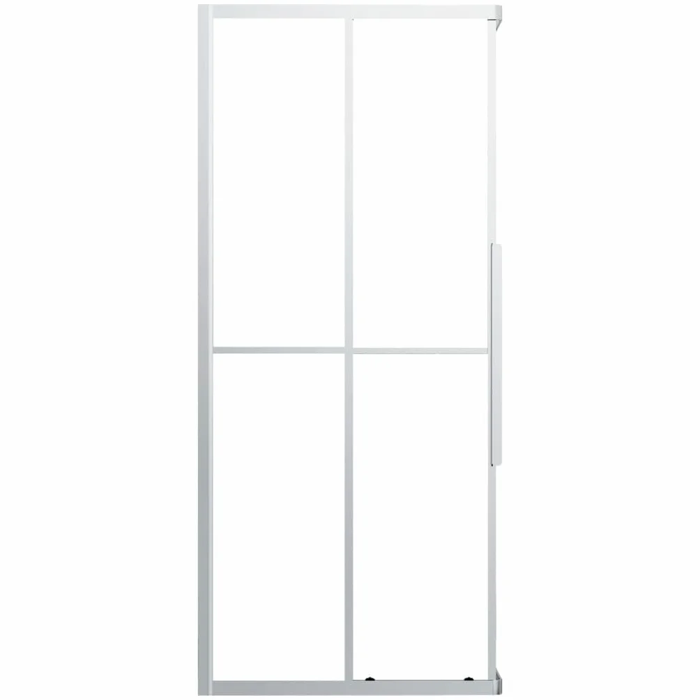 Kabina prysznicowa ESG matowa 90 x 70 x 180 cm do łazienki z ramą aluminiową i szkłem bezpiecznym, zajmuje mało miejsca montaż narożny, ciche rolki, ochrona przed rozpryskiwaniem, uszczelki