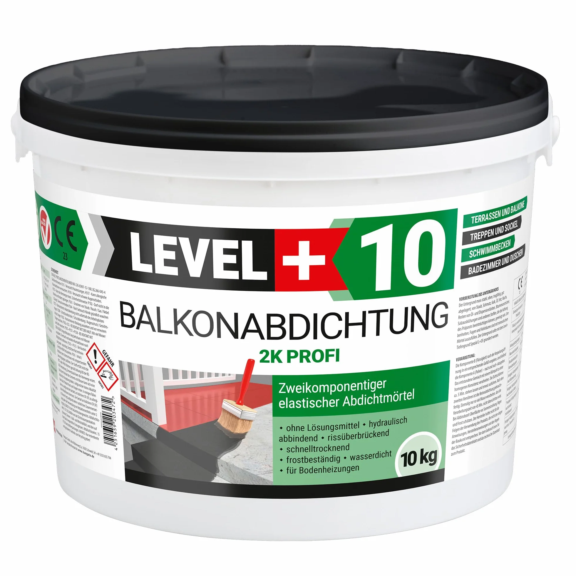 10 kg, uszczelnienie balkonowe 2K, taras, balkon, piwnica, prysznic, łazienka, baseny, uszczelnienie RM10