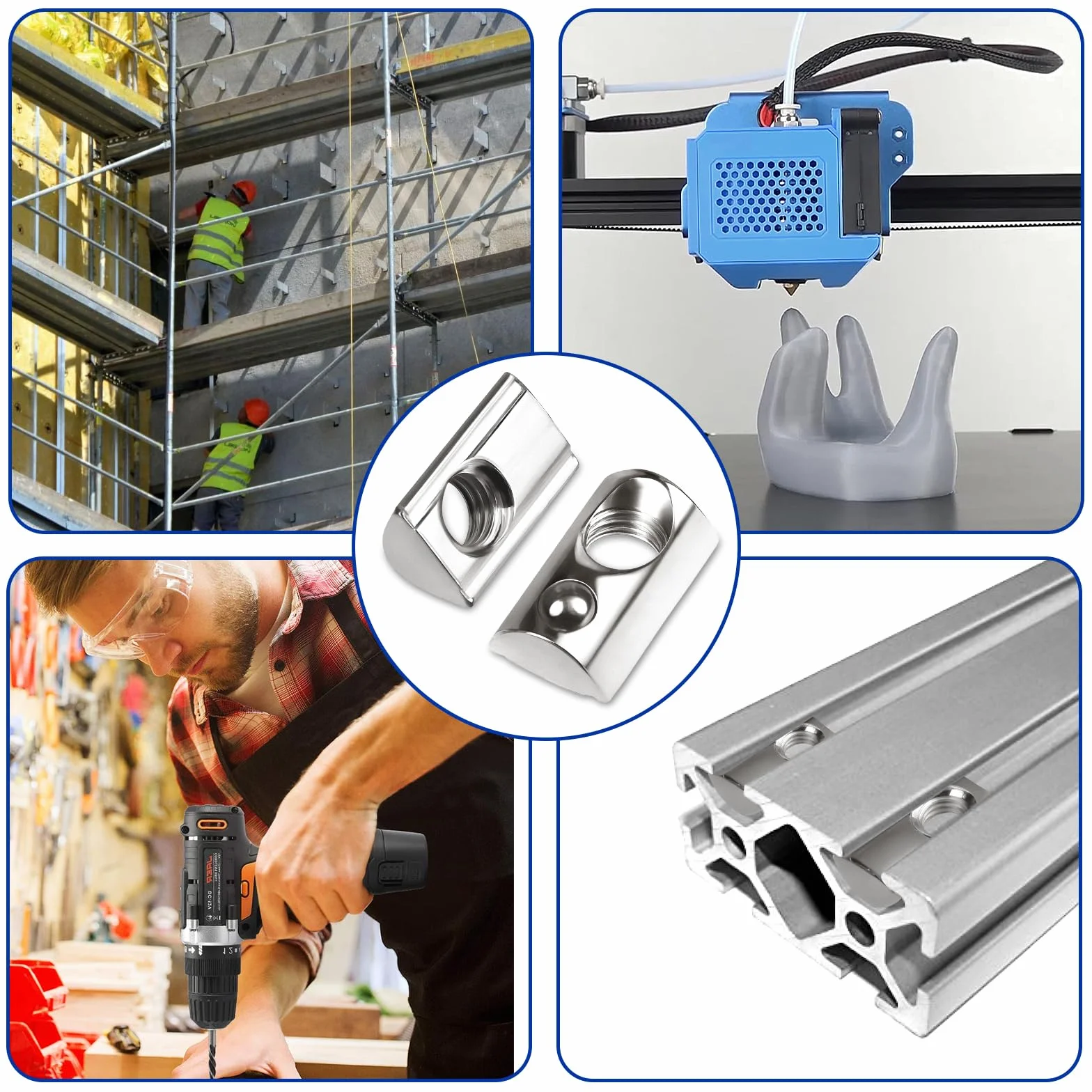 30 sztuk kamieni do rowków M8 z centrowaniem kulki, rowek, 8 sztuk, zestaw śrub z rowkiem, seria 40, M8, profil aluminiowy 40 x 40, stal węglowa, nakrętka ślizgowa z kulką sprężynową do drukarki 3D