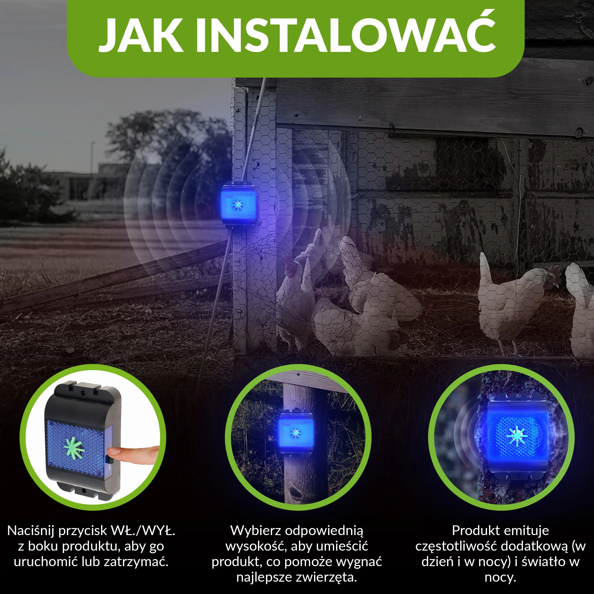ISOTRONIC Ultradźwiękowy odstraszacz myszy i szczurów 40 m² LED
