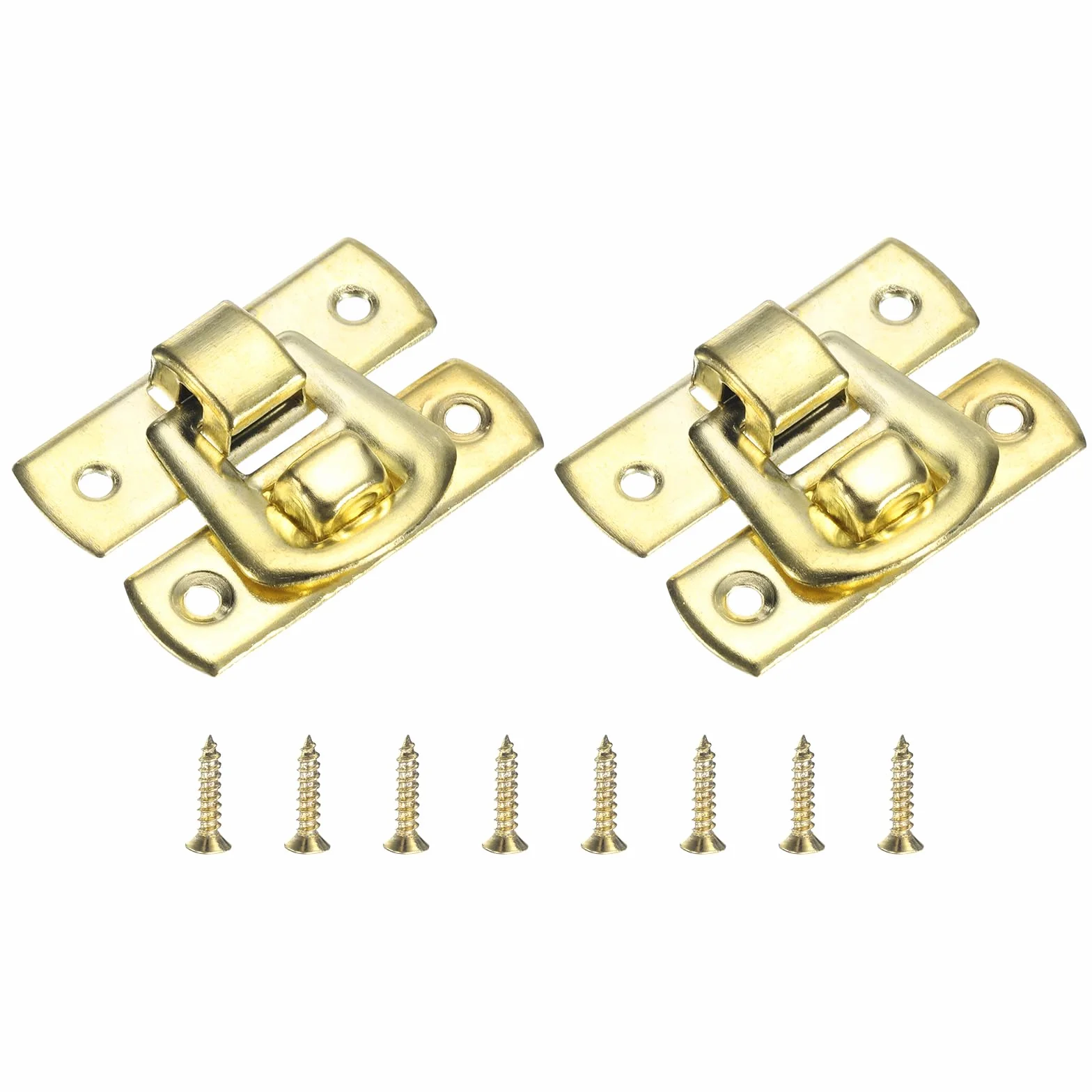 QUARKZMAN 2 szt. Zatrzask zatrzaskowy, 30 x 18 mm dekoracyjne pudełko retro zapięcie na dźwignię metalowa klamra zatrzaskowa śruby do pudełka na biżuterię walizki, złoto