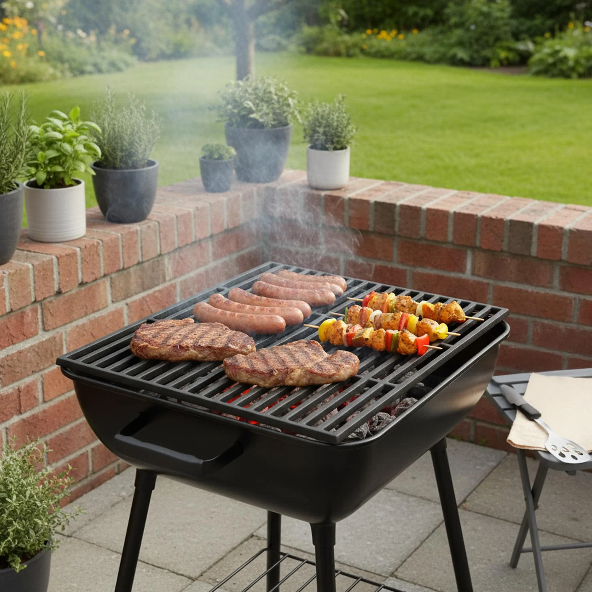 BBQ-Toro Żeliwny ruszt do grillowania 54x34 cm emaliowany