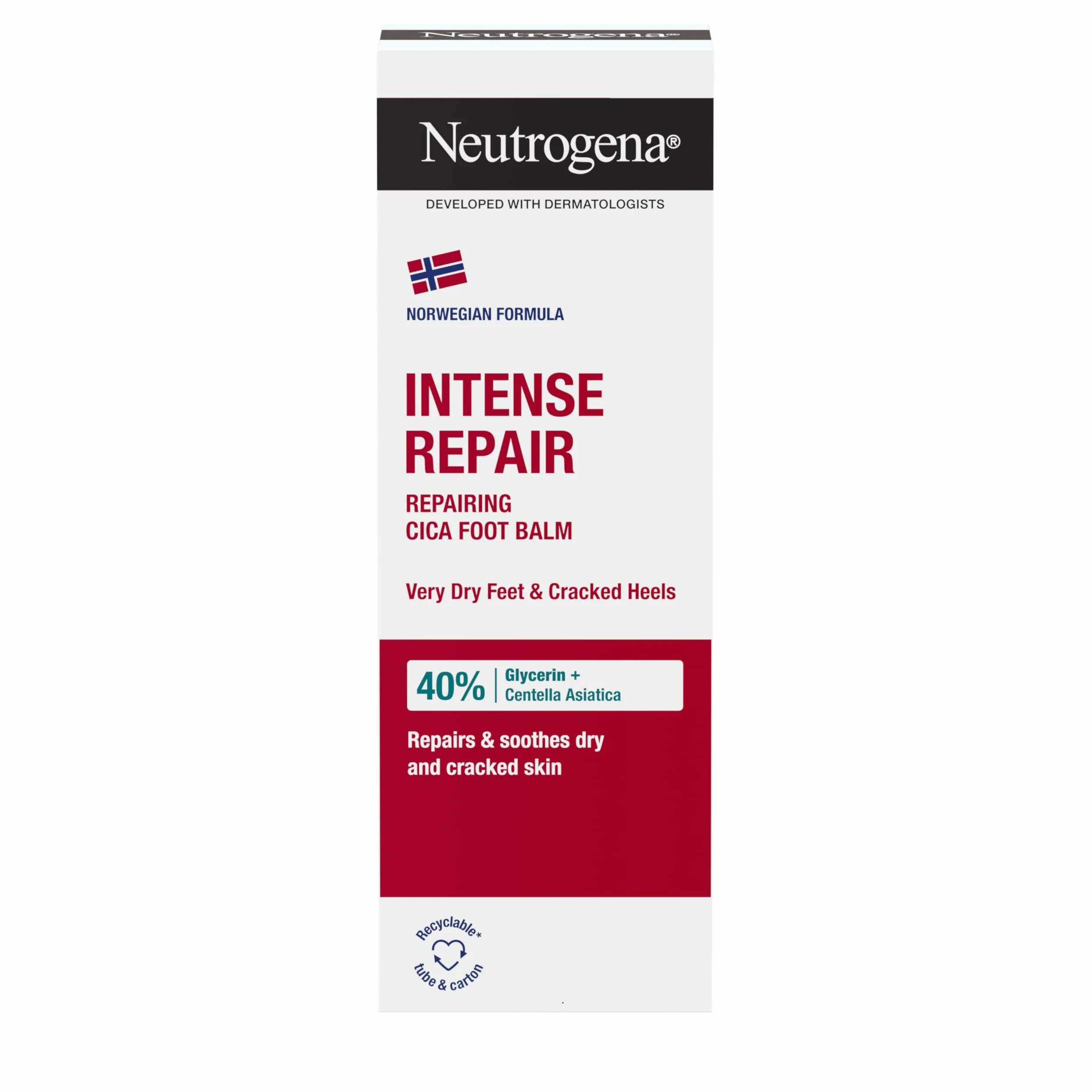 NEUTROGENA® Formuła Norweska® Intensywnie regenerujący krem do stóp 50ml szt, Formuła Norweska, Nawilża i łagodzi suche, zniszczone i popękane pięty.