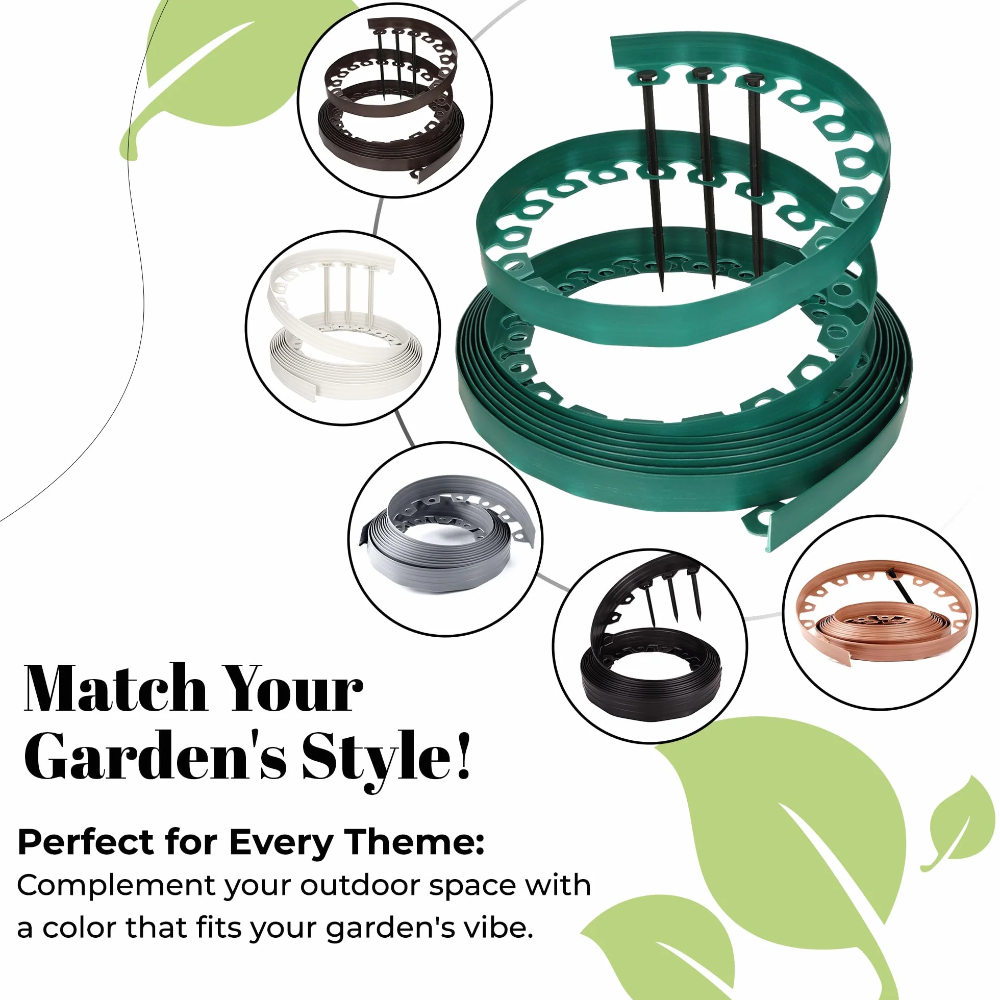 GARDENIX Elastyczne obrzeże trawnika 10 m 6 cm brązowe