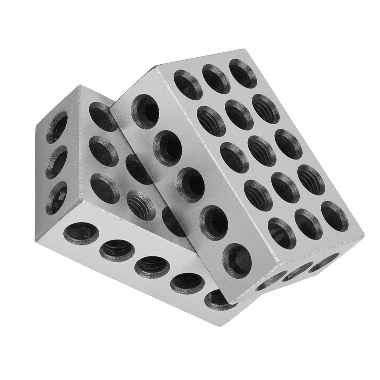 2Pcs 25X50X75Mm Blocks 23, Parallelblock Machinist Block Holes Milling Parallel Clamping Block Milling Machine Accessories