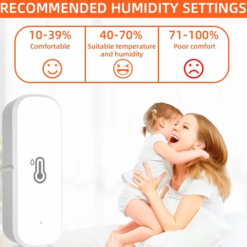 ZigBee czujnik wilgotności powietrza i temperatury, inteligentny higrometr Smart Home