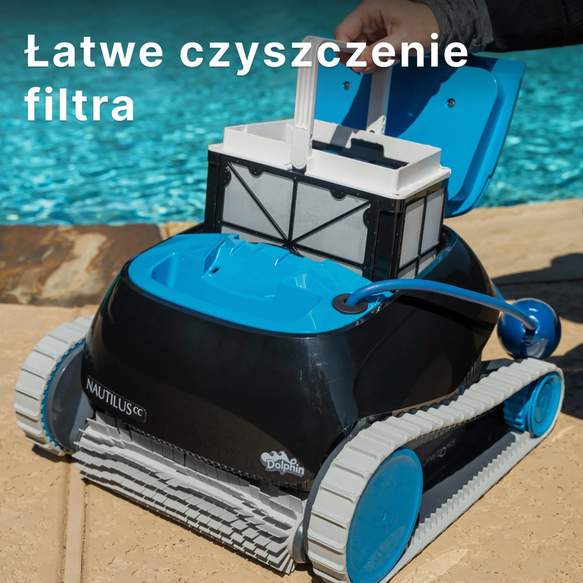 Dolphin Nautilus CC Automatyczny robot do czyszczenia basenów z kablem - czyszczenie podłóg i ścian - energooszczędny, baseny naziemne do 10 m, pielęgnacja wody