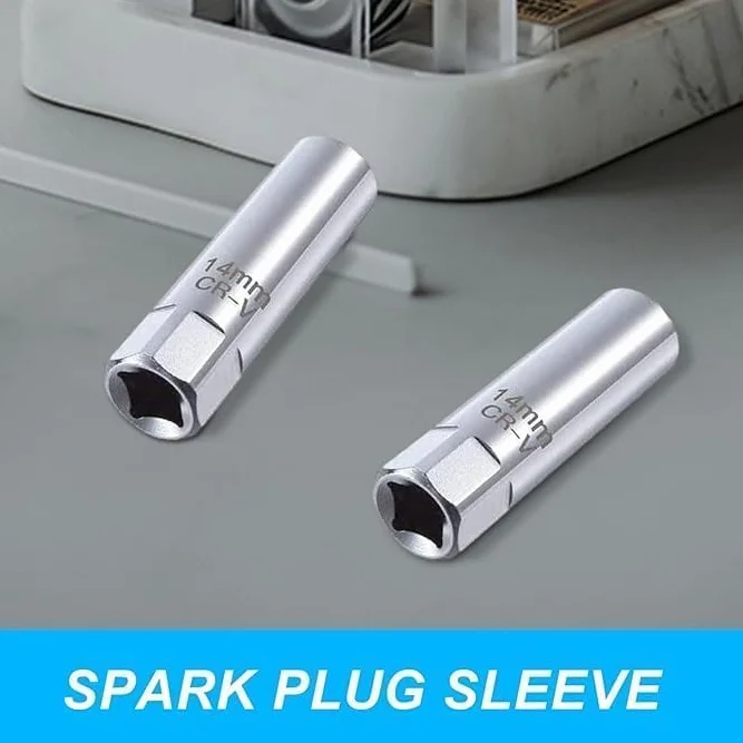 Klucz do świecy zapłonowej 14 mm, 12-punktowy, cienkościenny klucz do świecy zapłonowej 14 mm, wtyczka do świec zapłonowych, magnetyczny zon, do samochodów osobowych, ciężarowych, motocykli, nadaje