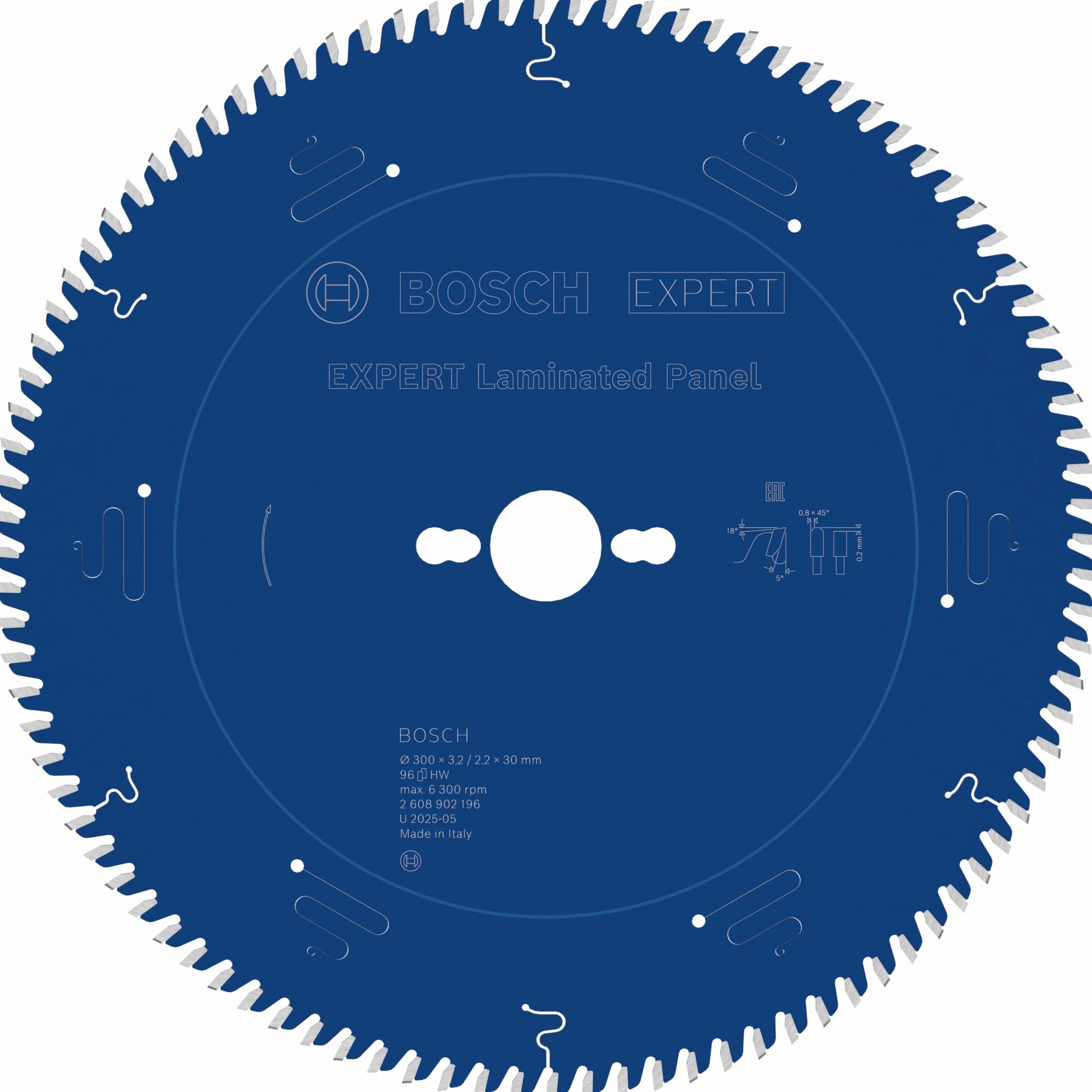Bosch 1x Tarcza pilarska EXPERT Laminated Panel do przewodowych pilarek stołowych (do Płyty powlekane tworzywem sztucznym, Ø mm, Professional Akcesoria Stacjonarna piła stołowa)